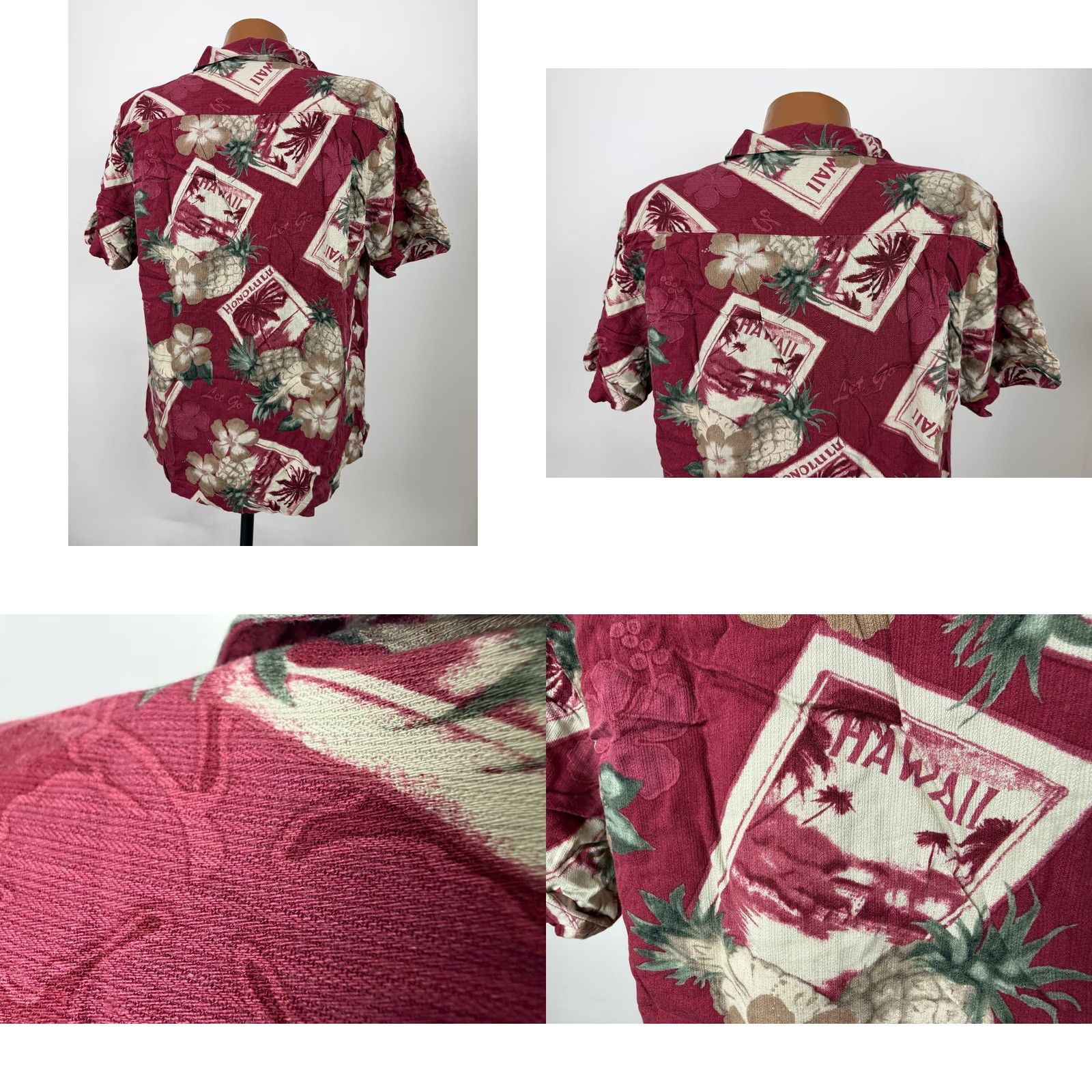 Vintage VINTAGE Caribbean Joe Shirt Men L Hawaiian 90s Red Rayon Floral Travel Short Sleeve Button-Up Tropics Beach Pockets Mens Size US L / EU 52-54 / 3 - 8 Thumbnail