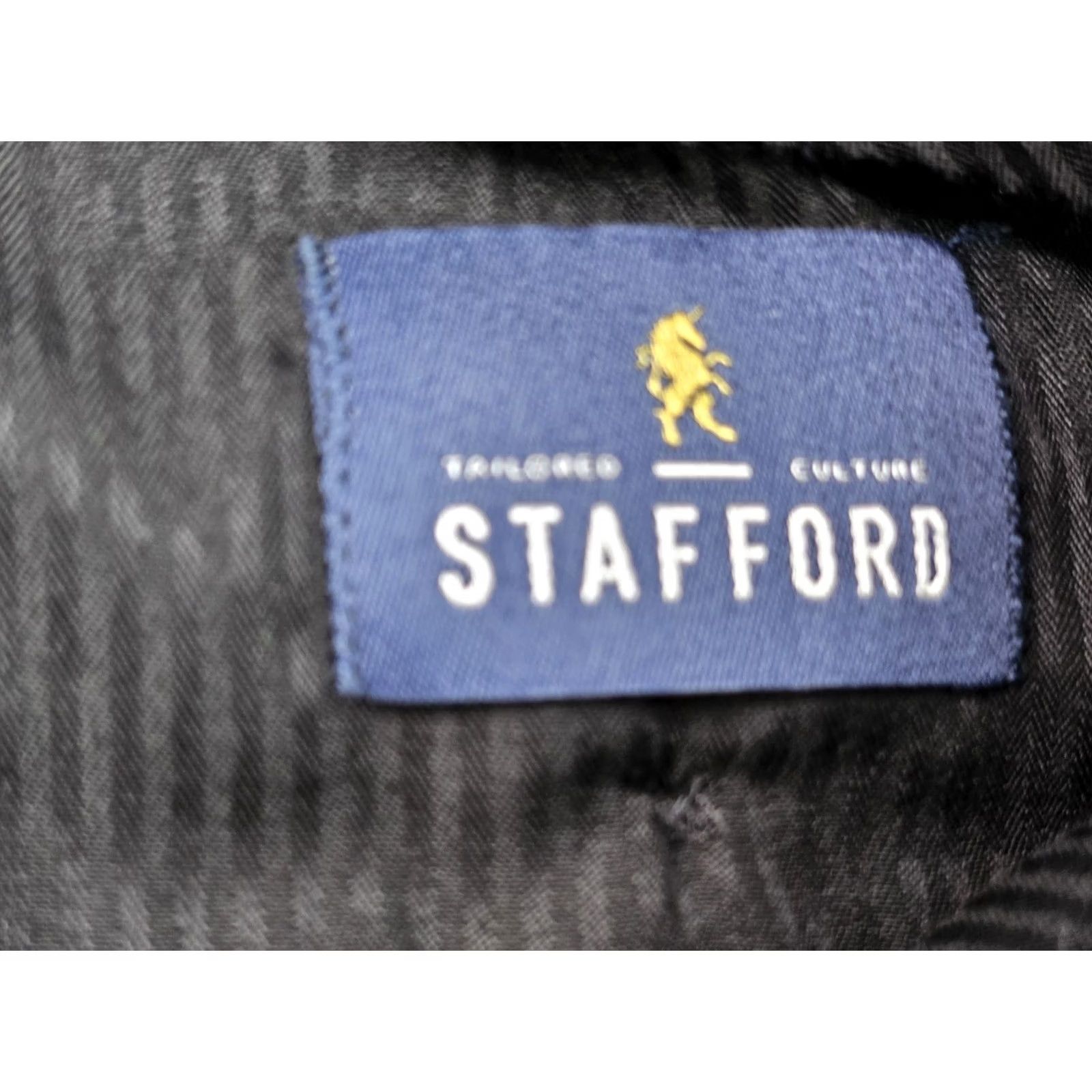 Stafford Stafford Executive 100% Wool Dress Pants Men 40x29 Gray Classic Fit Straight Front Size US 40 / EU 56 - 6 Thumbnail
