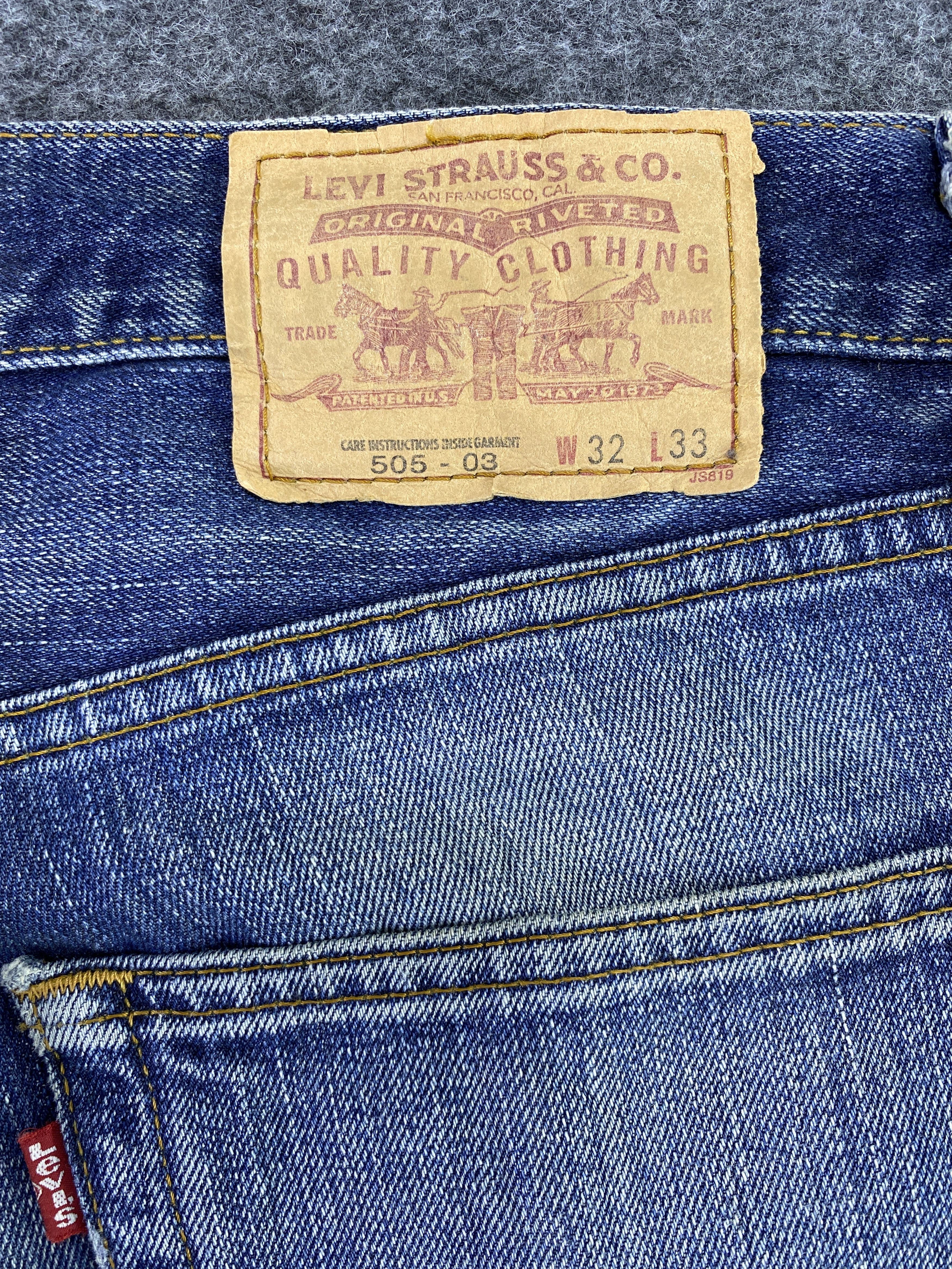 Jean × Levi's × Vintage VINTAGE LEVIS 505 Distress BLUE WASH JEANS -J794 Size US 32 / EU 48 - 10 Thumbnail