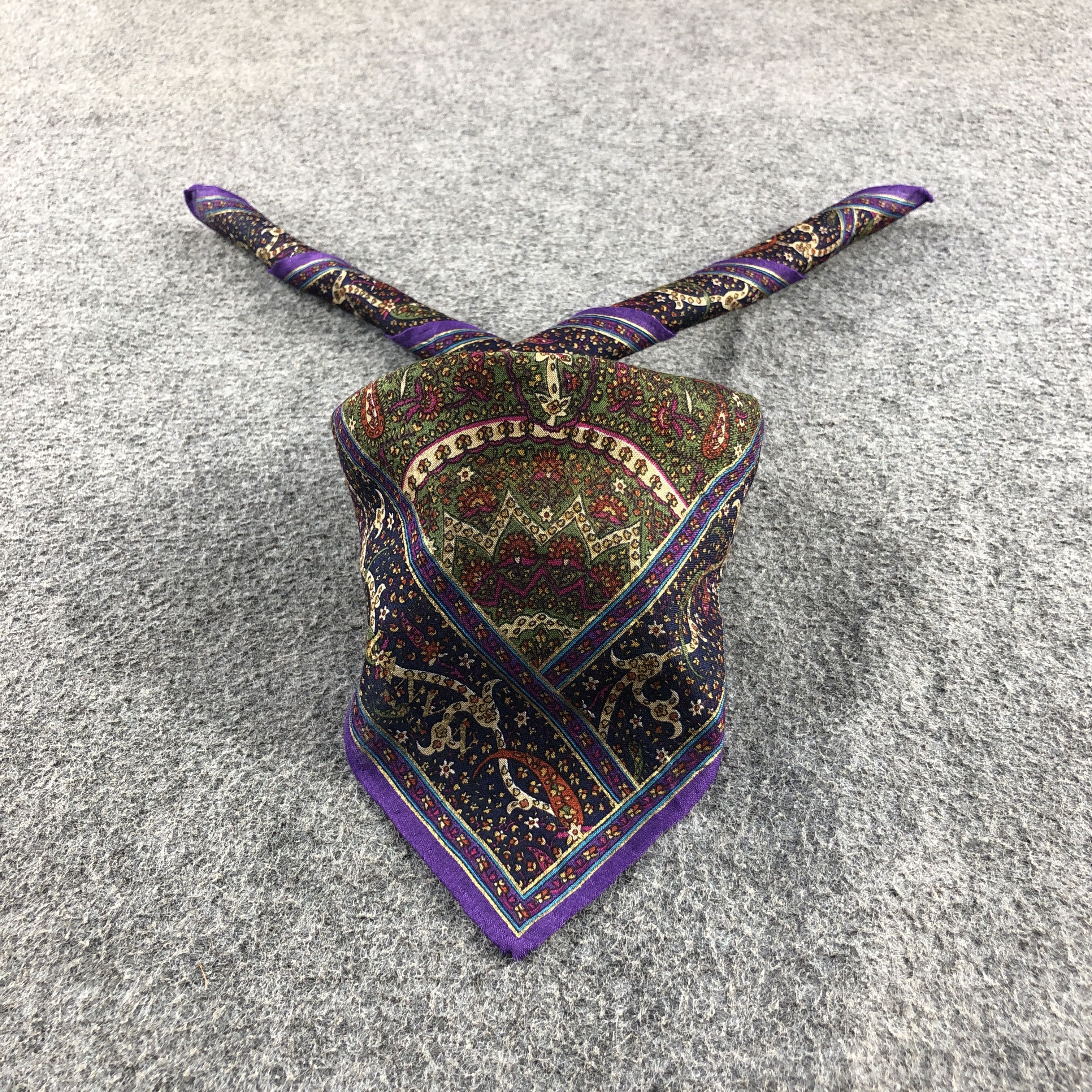 Lanvin × Vintage Lanvin Paisley Handkerchief Neckerchief Bandana H2729 Size ONE SIZE - 1 Thumbnail
