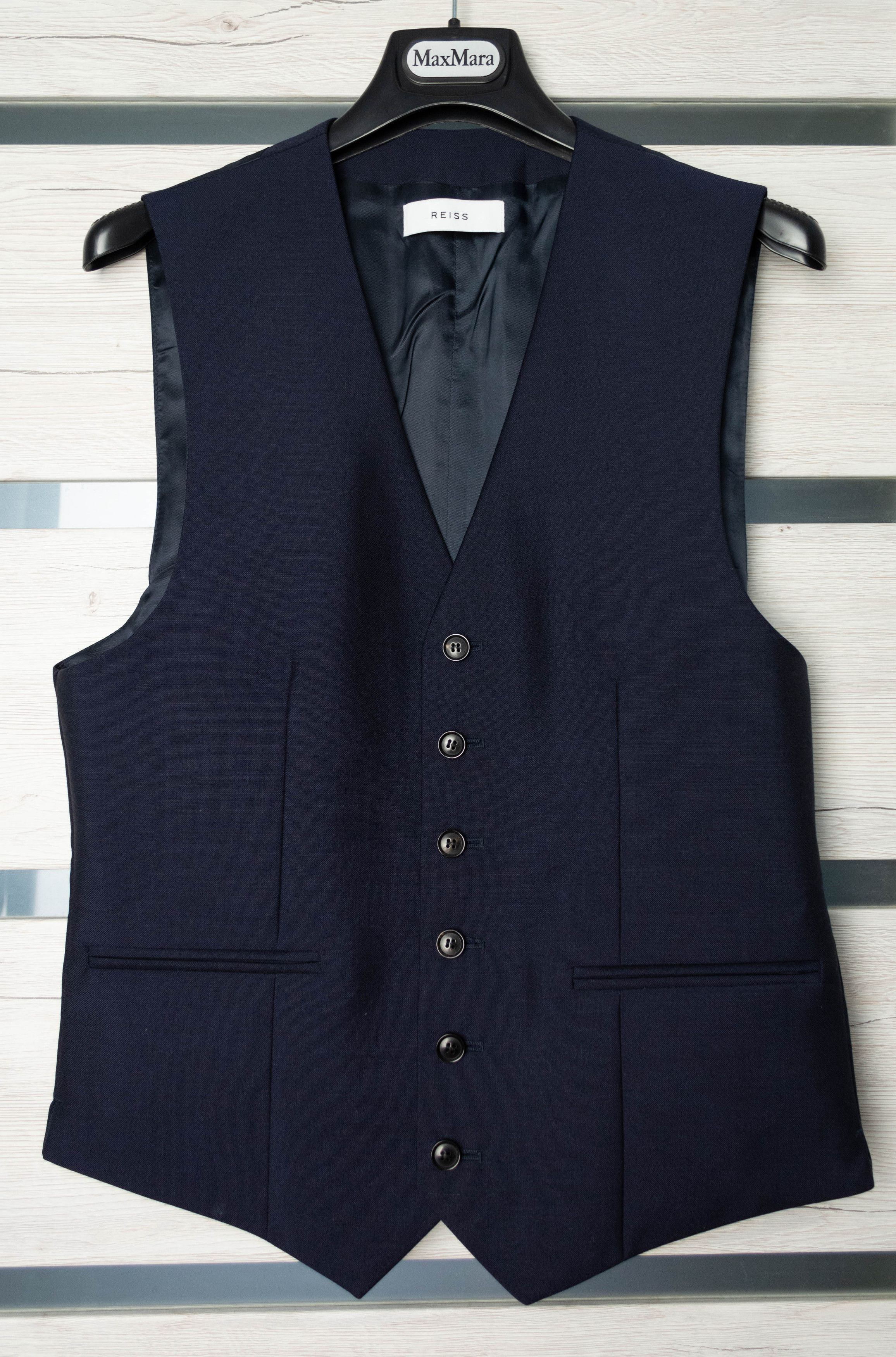Reiss REISS navy suit wool moher Size 36R - 3 Thumbnail