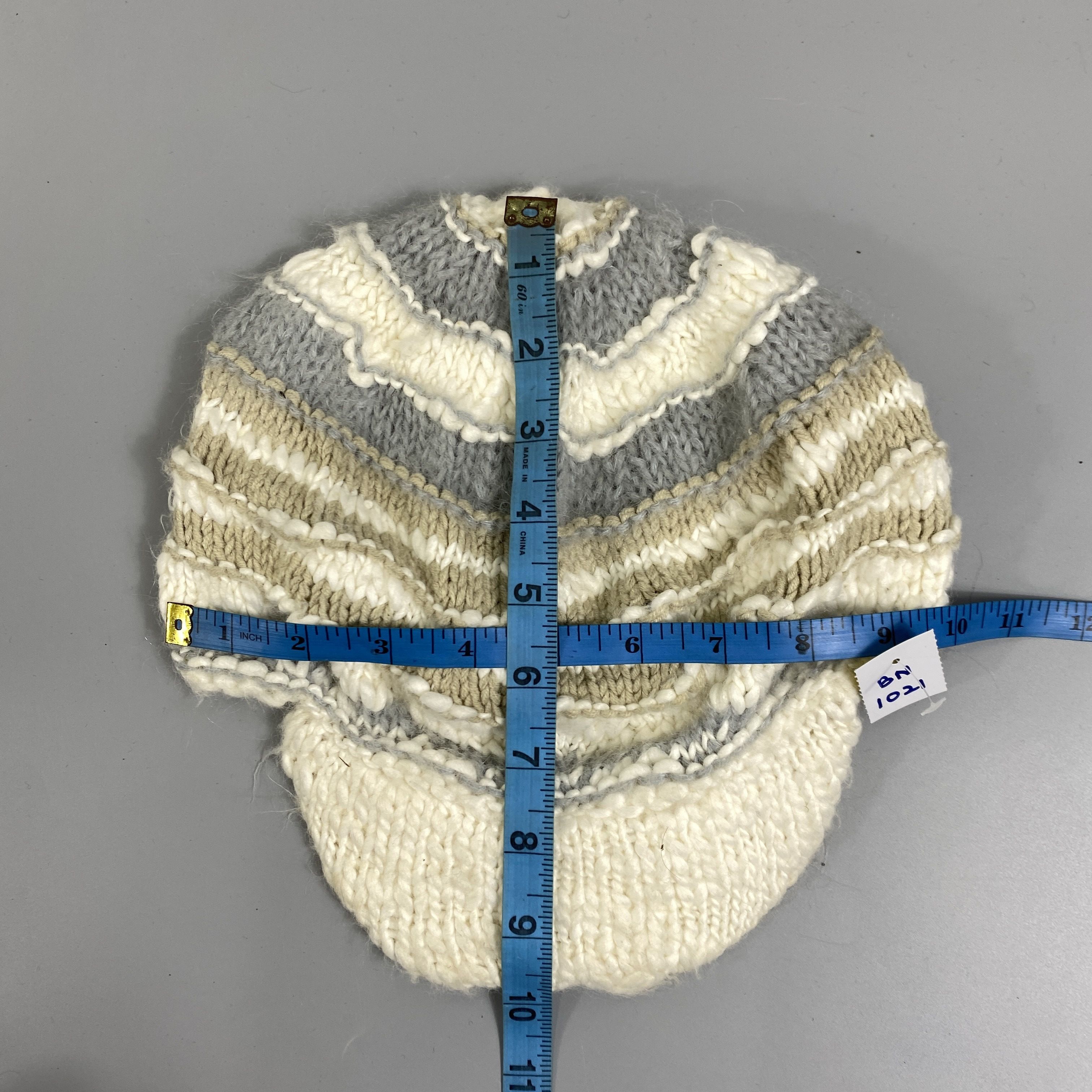 Japanese Brand Pozzyrap Knitted Beanie Hat With Brim -BN1021 Size ONE SIZE - 5 Thumbnail