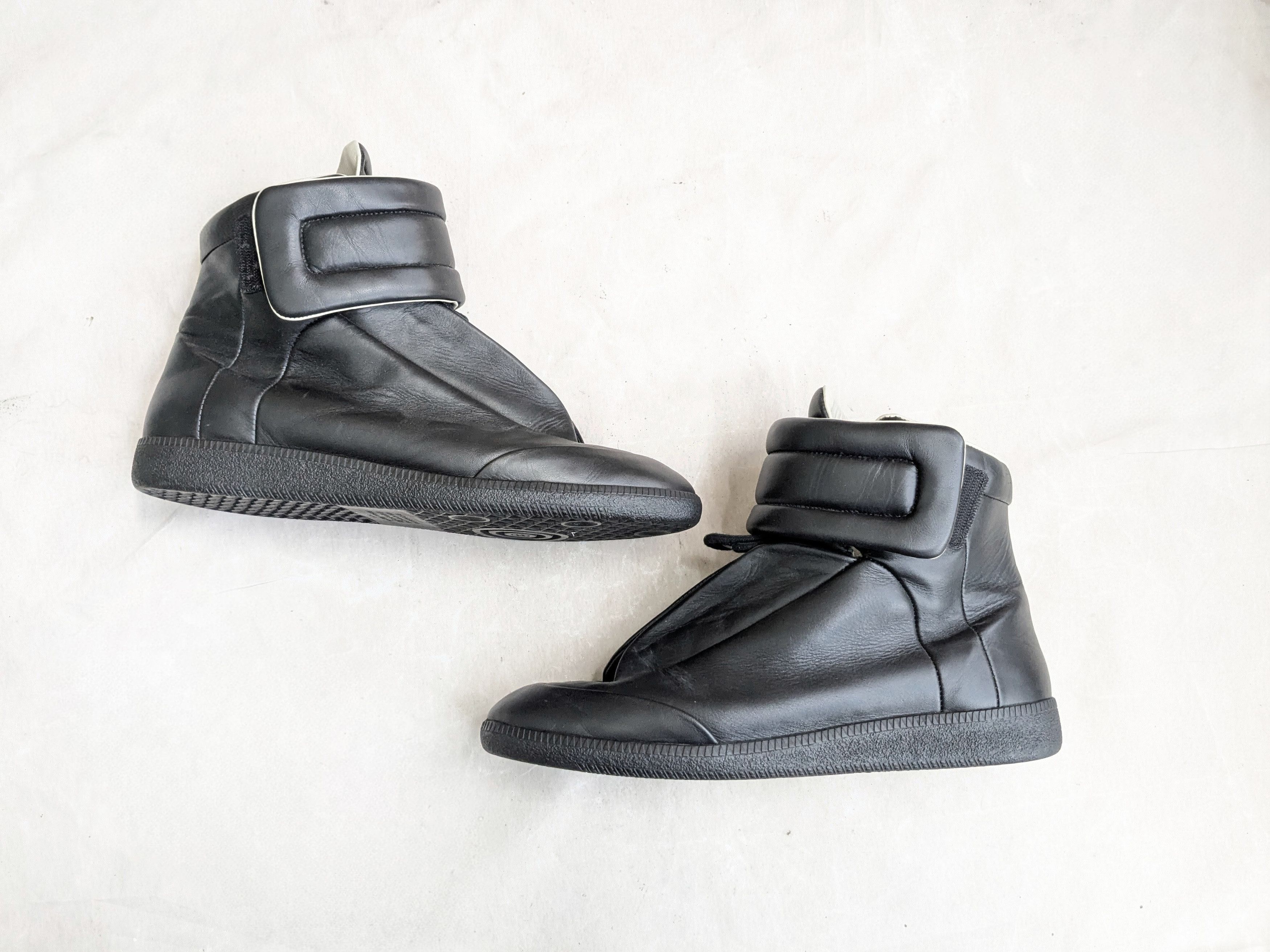 Maison Margiela Maison Margiela Future Black High Tops 12 45 Leather Size US 12 / EU 45 - 1 Thumbnail