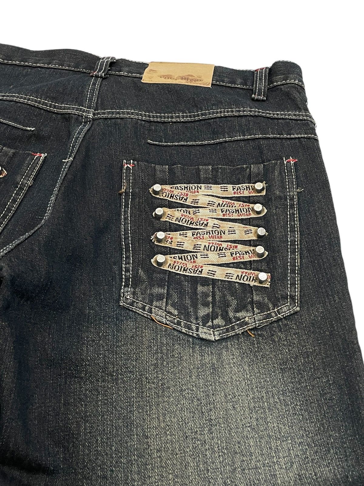 GOSTAR DE FUGA Fashion Wear Pocket Stud Whisker Muddy Pants Size US 31 - 18 Thumbnail