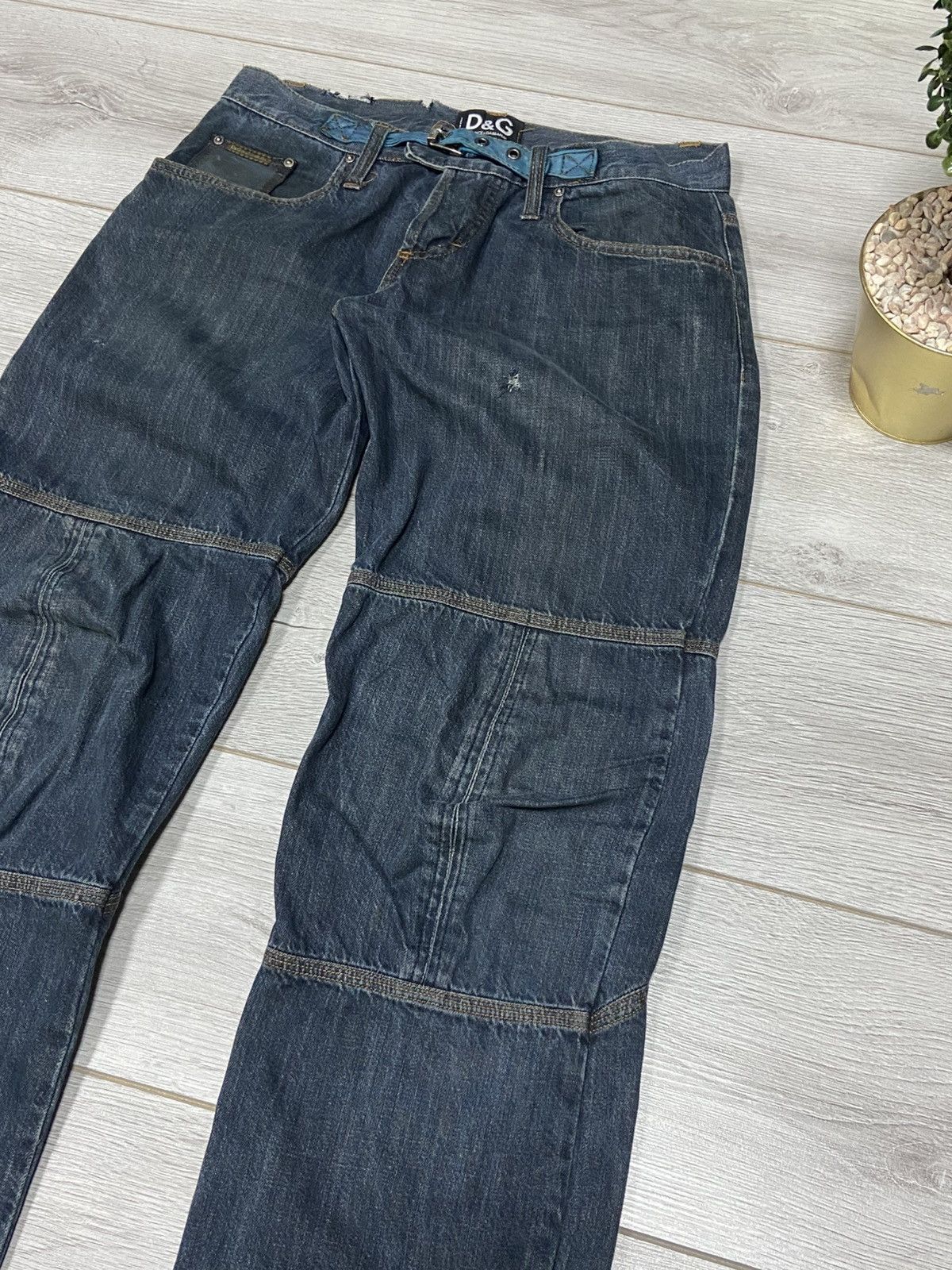 Dolce & Gabbana Dolce&Gabbana Y2K vintage zippers belted denim pants jeans Size US 32 / EU 48 - 6 Thumbnail