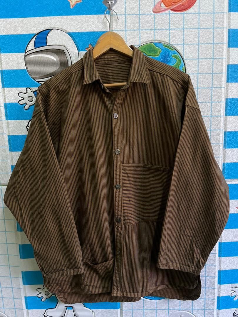 Japanese Brand Junko Koshino Artist Life Striped Workwear Overshirt Jacket Size US L / EU 52-54 / 3 - 1 Thumbnail