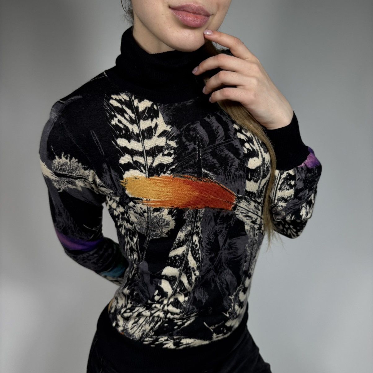 Iceberg Vintage Y2K Iceberg Luxury Abstract Floral Style Sweater 90s Size M / US 6-8 / IT 42-44 - 1 Thumbnail