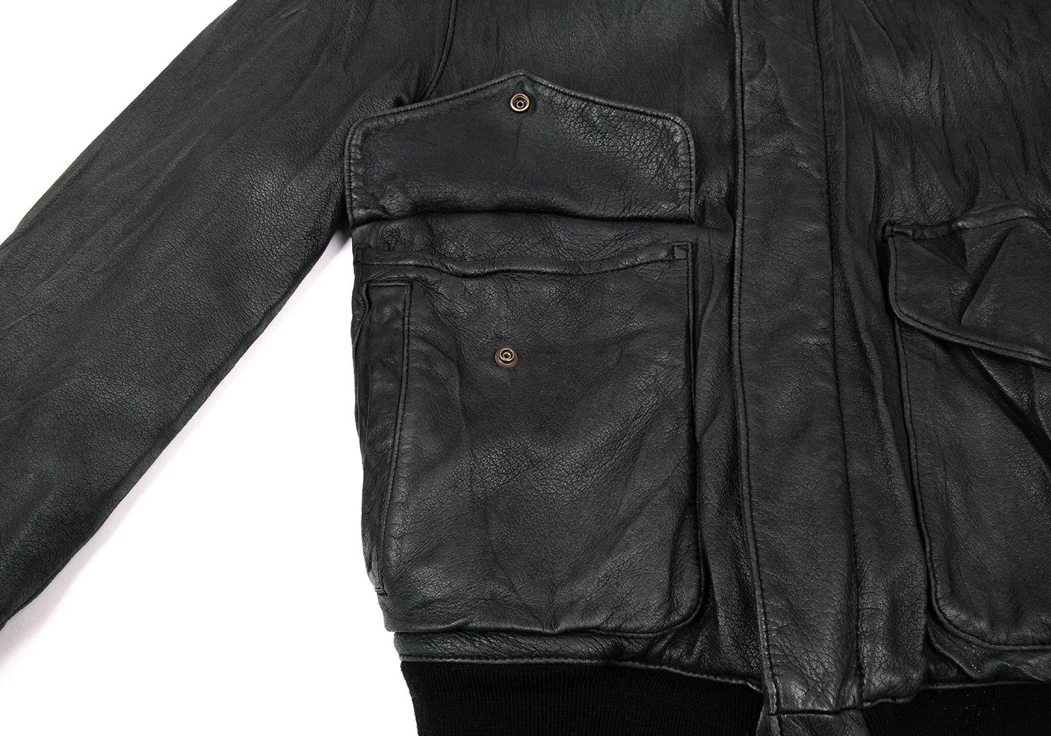 Jean Paul Gaultier Lambskin A2 Jacket in Navy Black Size 48 Size US M / EU 48-50 / 2 - 9 Thumbnail