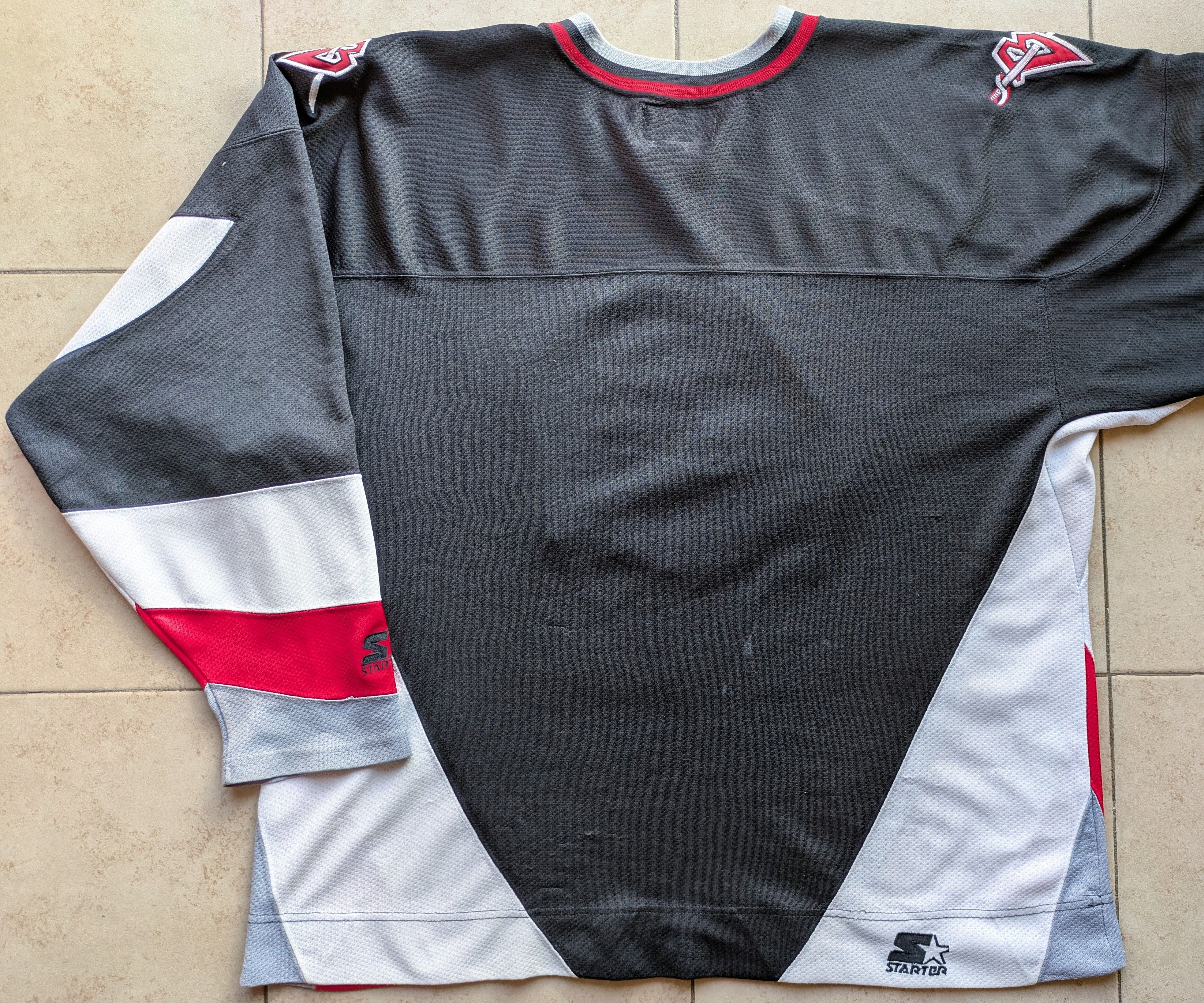NHL Buffalo Sabres 90s STARTER jersey XL black Goathead NHL vtg Size US XL / EU 56 / 4 - 5 Thumbnail