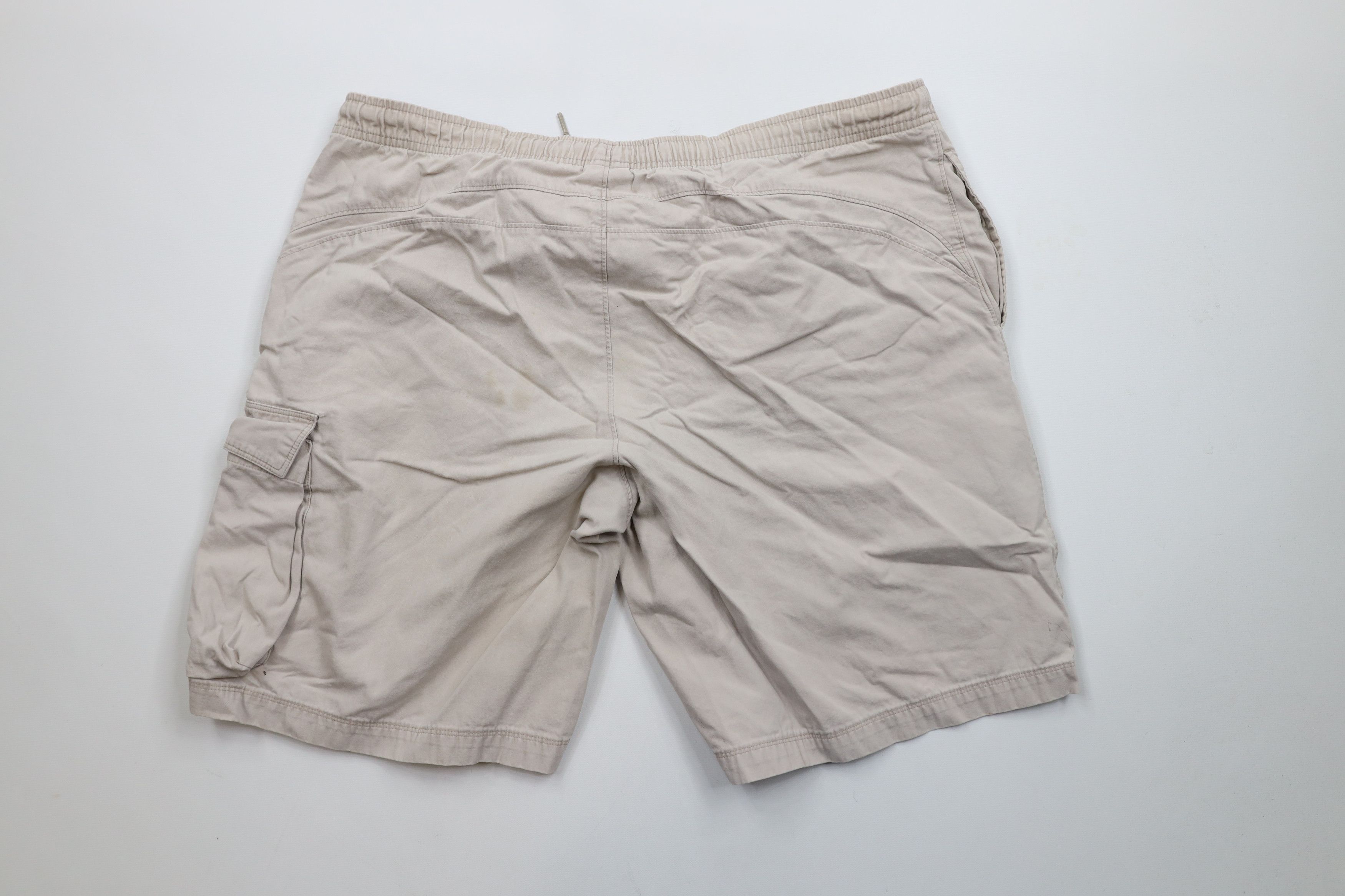 Nike × Vintage Vintage 90s Y2K Nike Travis Scott Mini Swoosh Shorts Beige Size US 34 / EU 50 - 9 Thumbnail