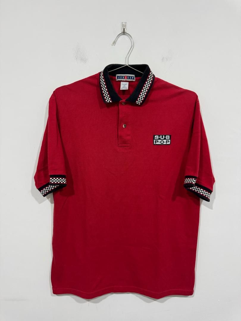 Jerzees Rare Vintage 90s Subpop Polo Tee Size US M / EU 48-50 / 2 - 1 Thumbnail