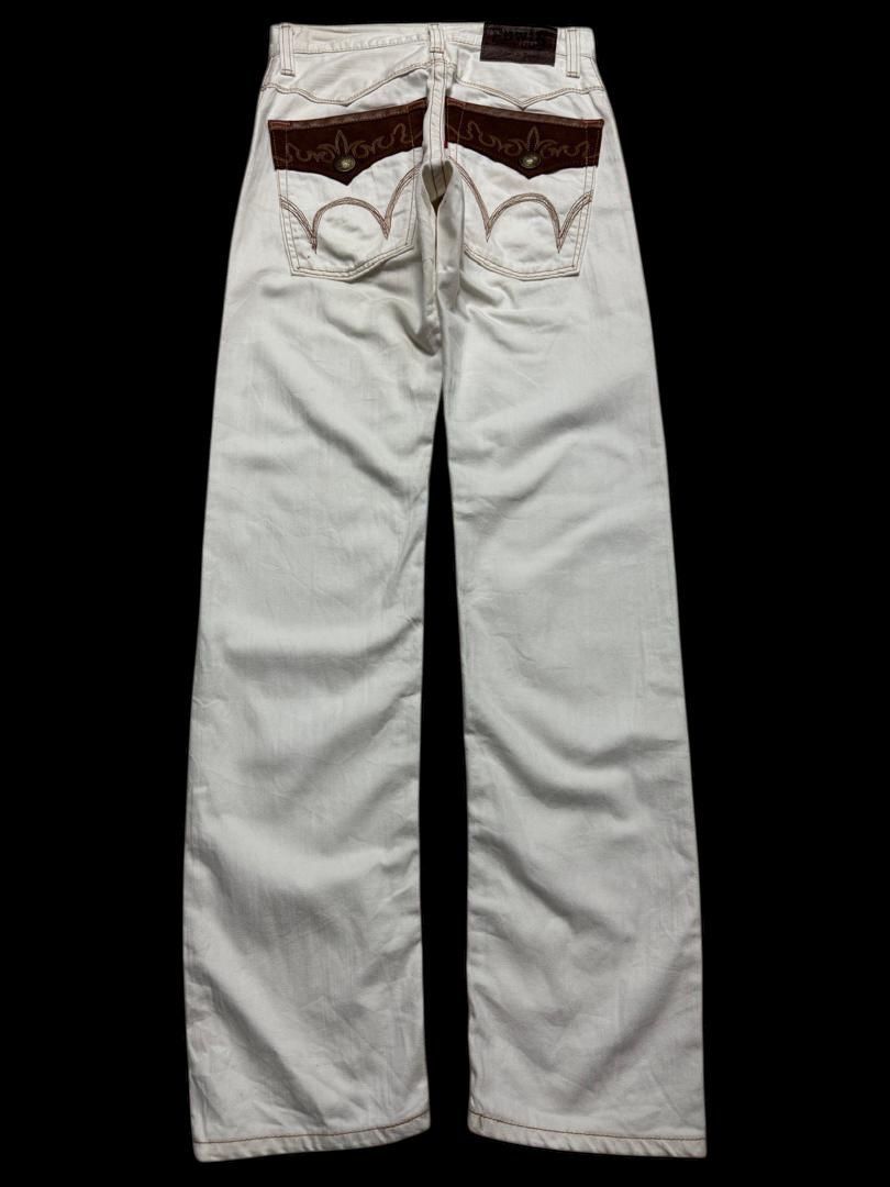 RARE Edwin White Jeans Navajo Style Pocket Made in Japan