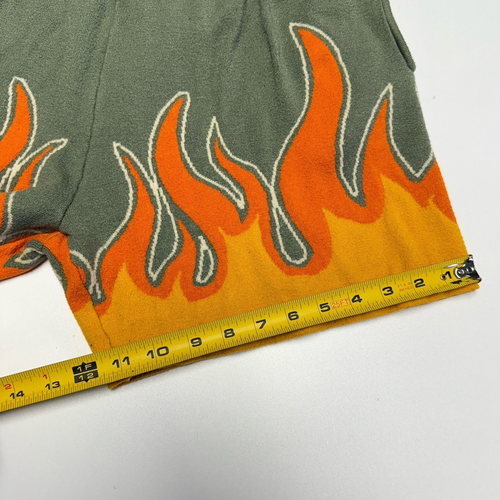 Other Rebel Minds Fleece Flame Shorts Mens Size 29x5 Faded Green Size US 29 - 13 Thumbnail