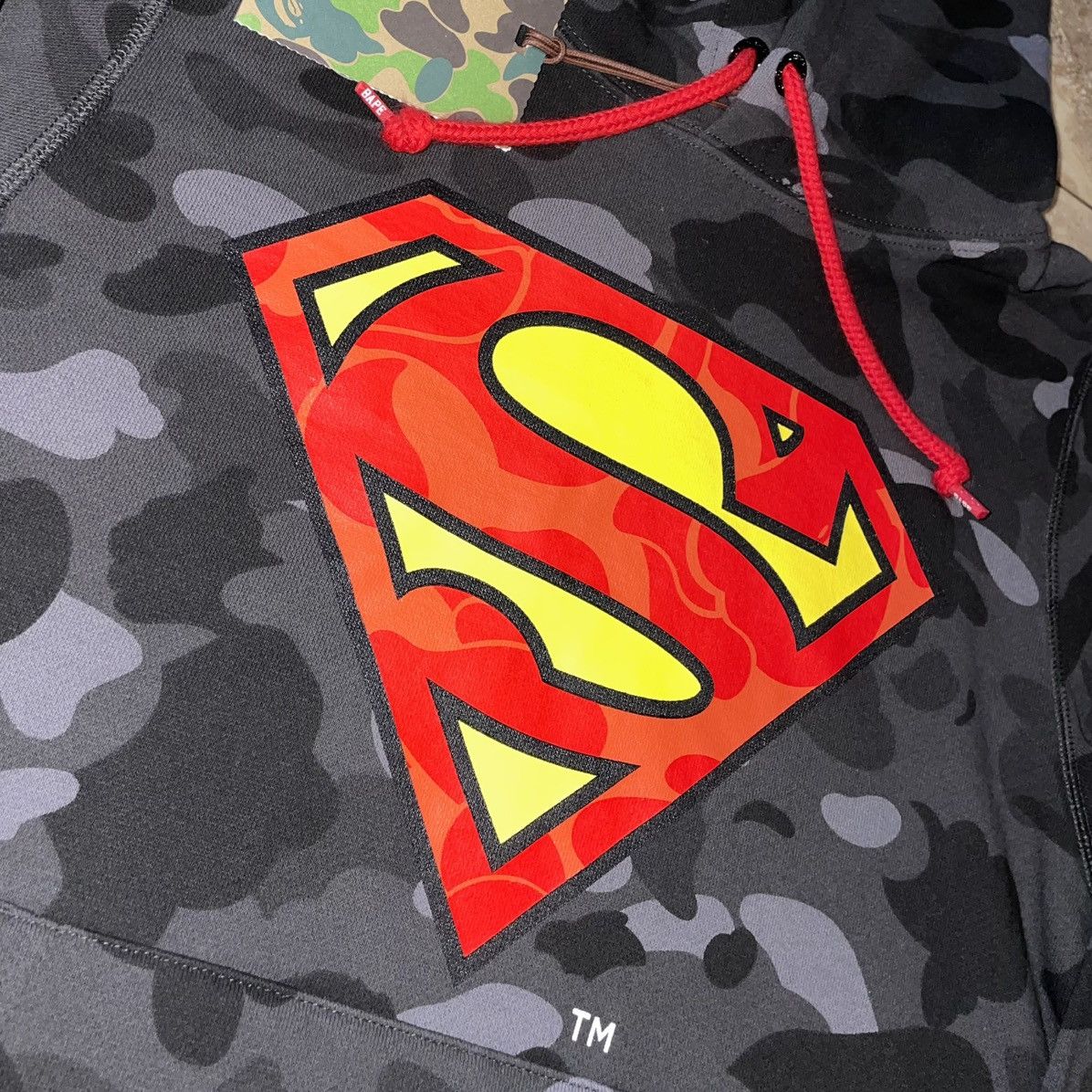 Bape BAPE X DC Superman Camo Pullover Hoodie Black Size Small Size US S / EU 44-46 / 1 - 3 Thumbnail
