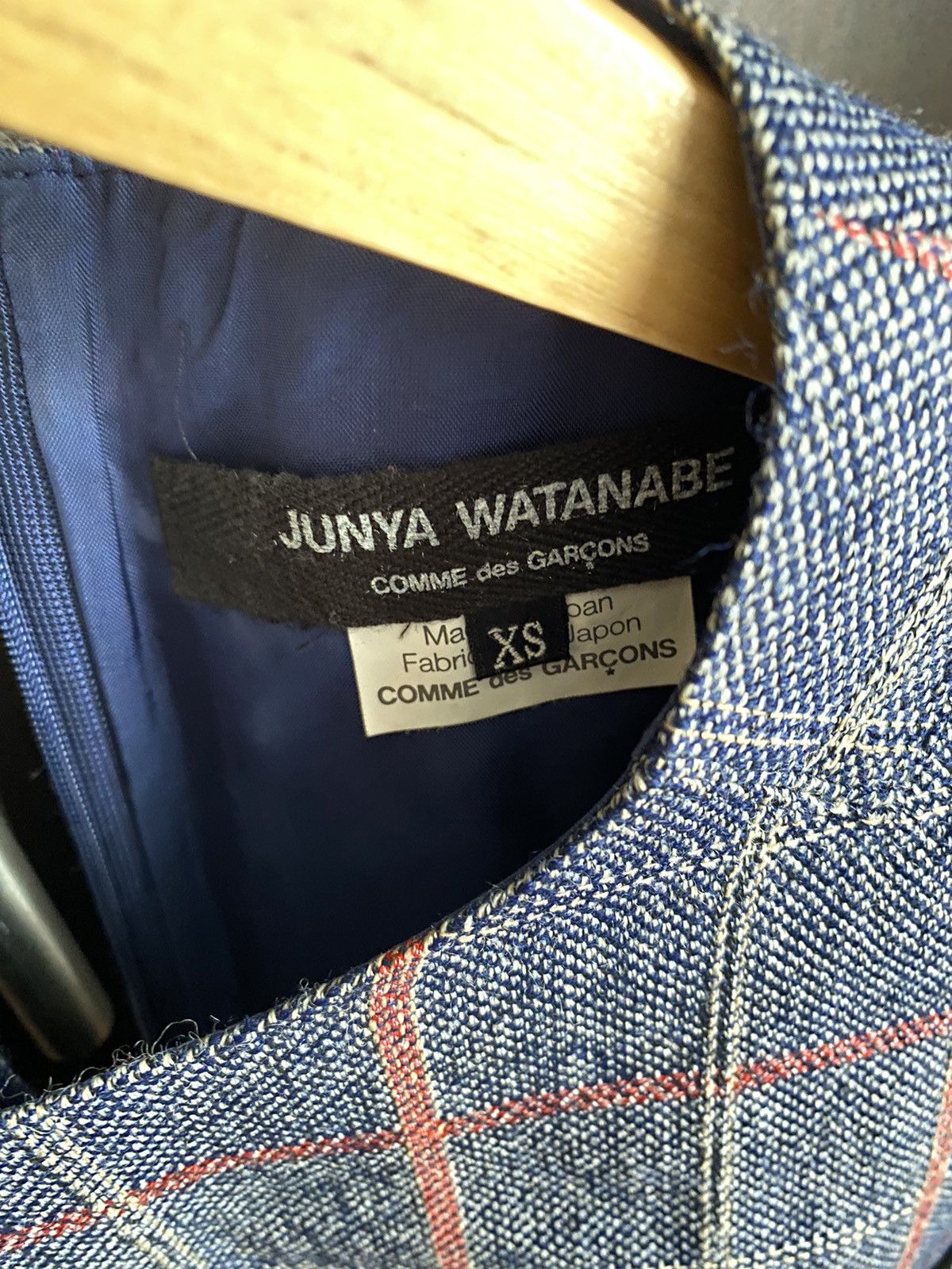 Comme des Garcons Junya Watanabe Plaid Wool Dress FW12 Size XS / US 0-2 / IT 36-38 - 3 Thumbnail