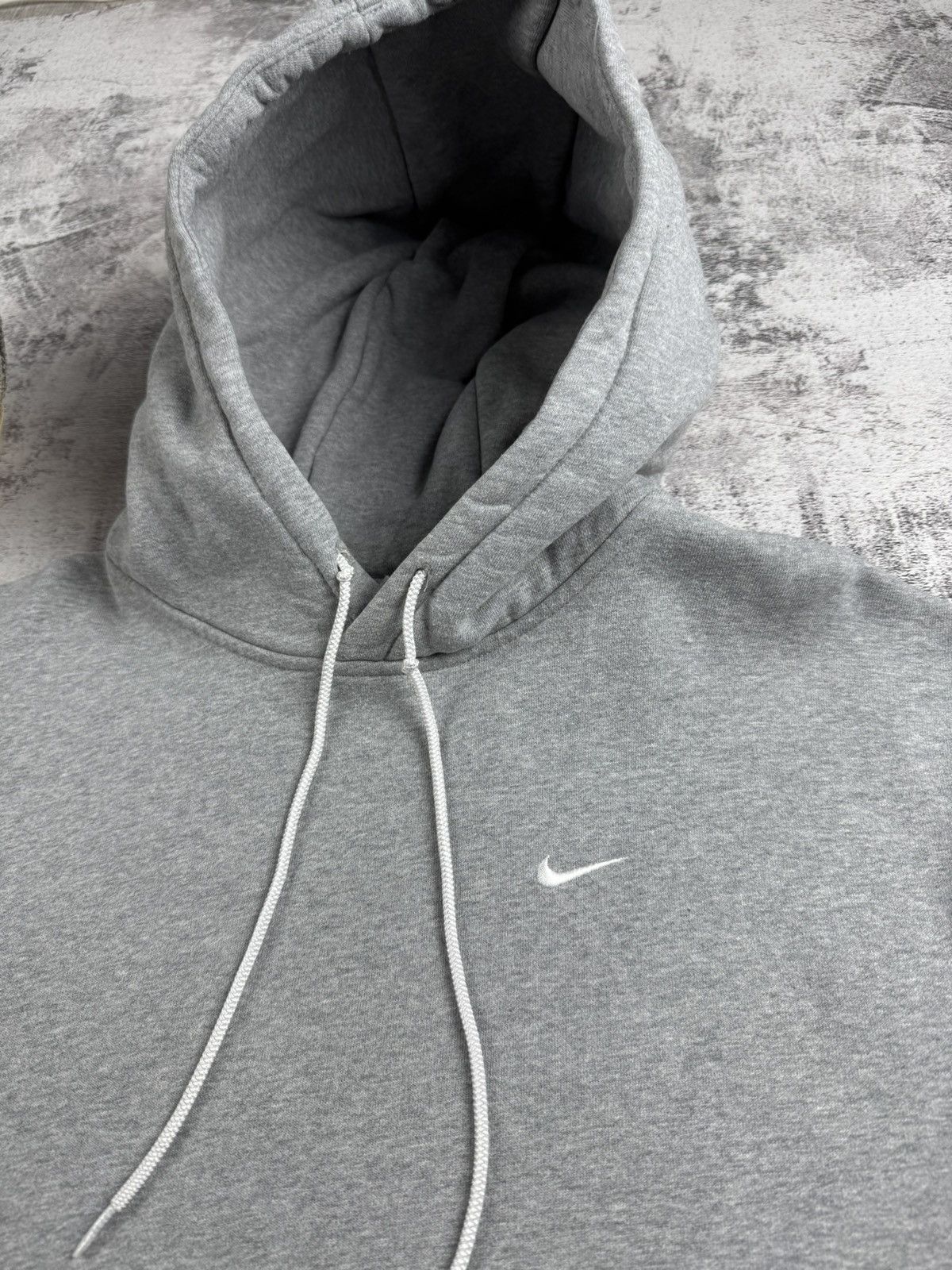 Nike Nike Swoosh Gray Basic Blank Dense Hoodie Pullover Sweatshirt Size US L / EU 52-54 / 3 - 7 Thumbnail