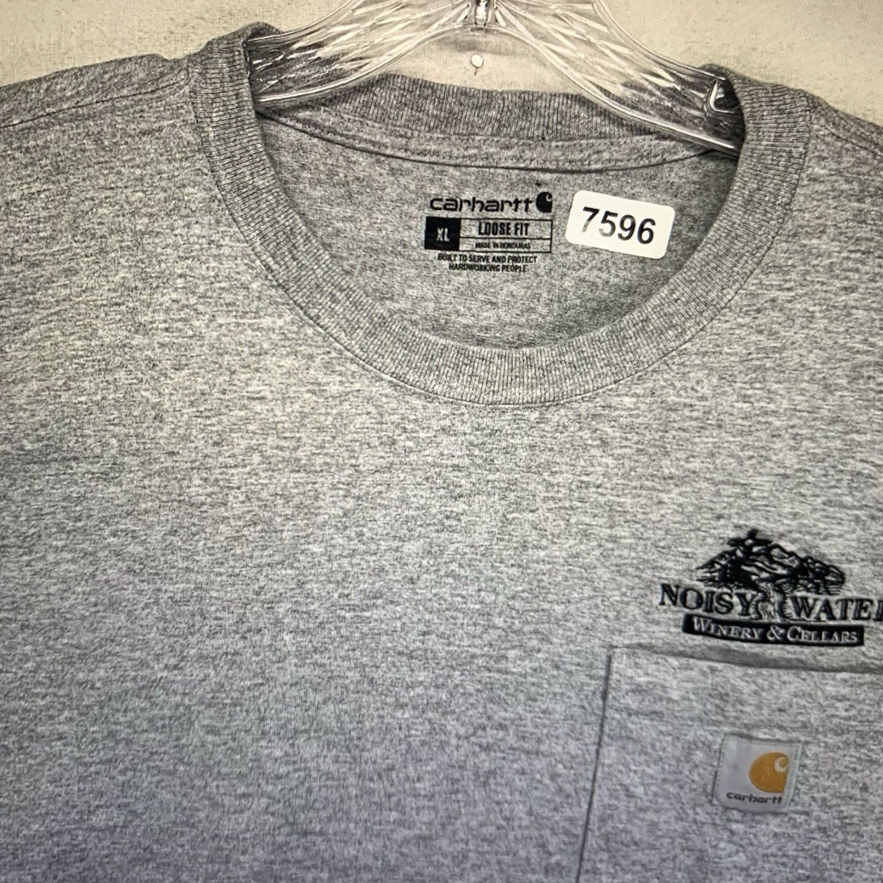 Carhartt Carhartt Men’s T-Shirt XL Gray Short Sleeve Crew Neck Wine Lovers Logo 2000s Size US XL / EU 56 / 4 - 7 Thumbnail