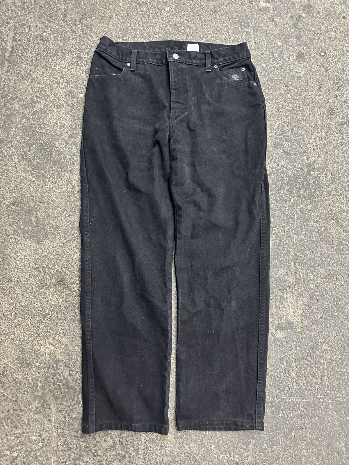 Harley Davidson × Vintage Y2K Harley Davidson black jeans Size US 33 - 6 Thumbnail