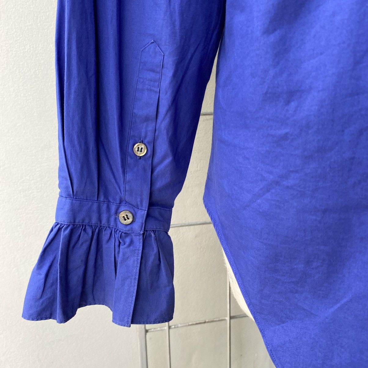 Masaki Matsushima MASAKI MATSUSHIMA Cobalt Ruffle Front Blouse Size US M / EU 48-50 / 2 - 24 Thumbnail