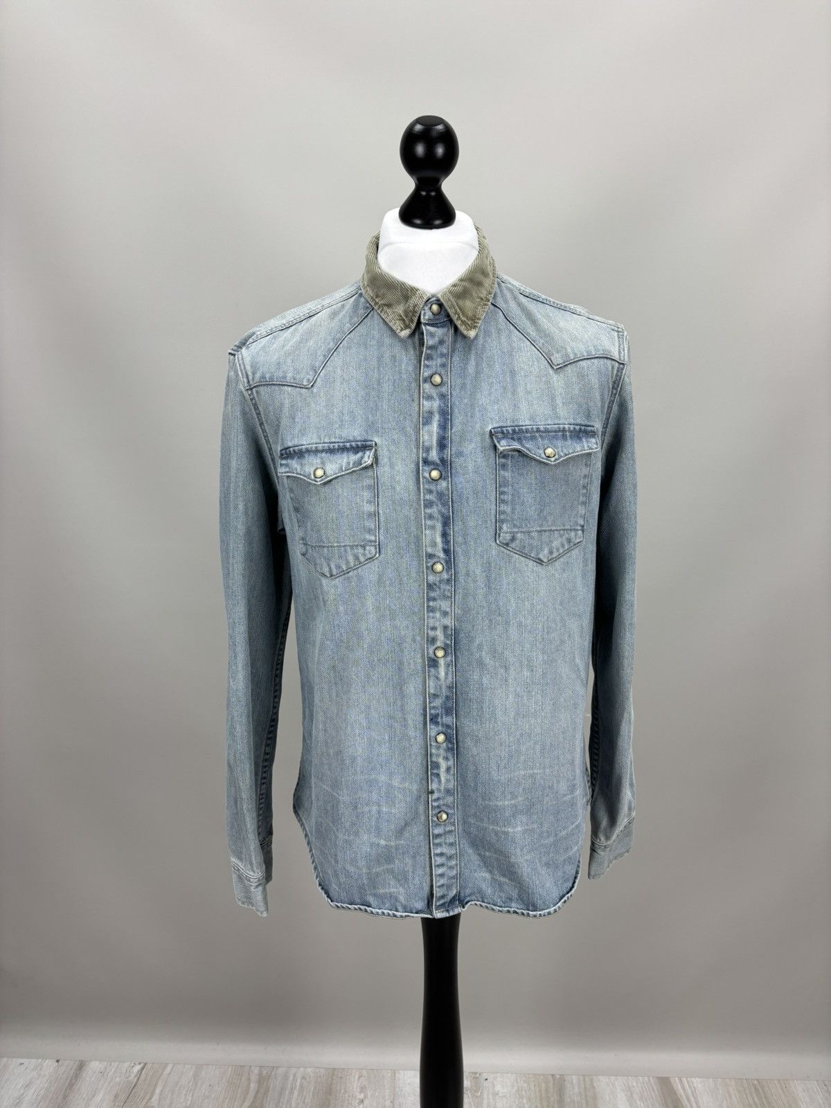 Allsaints Mens denim jacket shirt All Saints Size S Color Blue Size US S / EU 44-46 / 1 - 1 Thumbnail