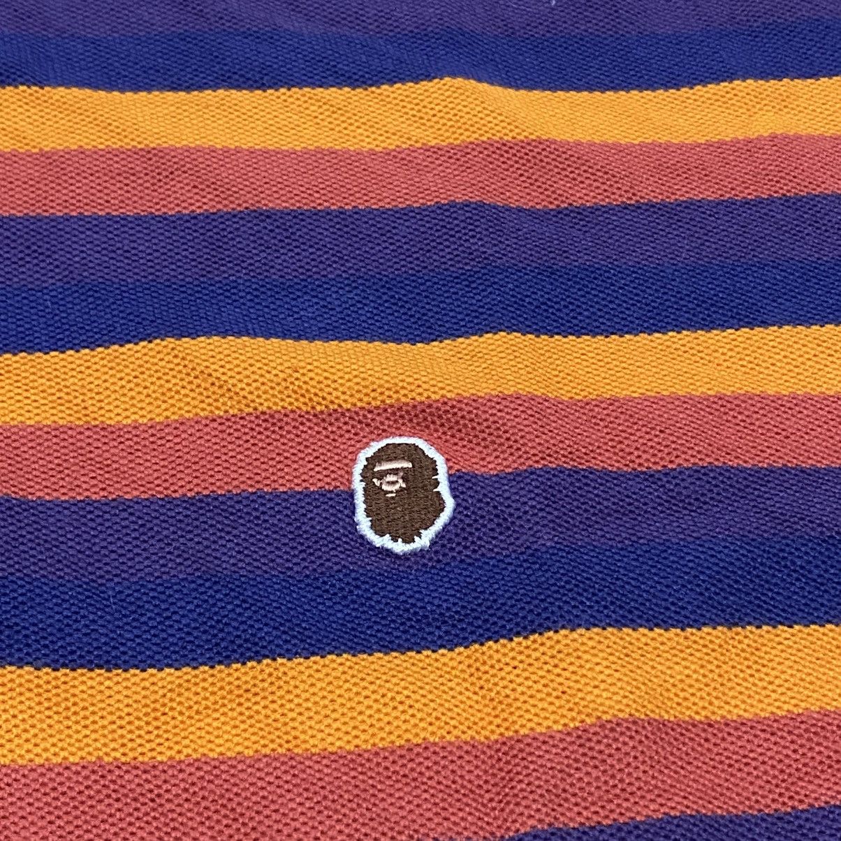 Bape Bape Striped One Point Polo Shirt Size US XL / EU 56 / 4 - 2 Thumbnail