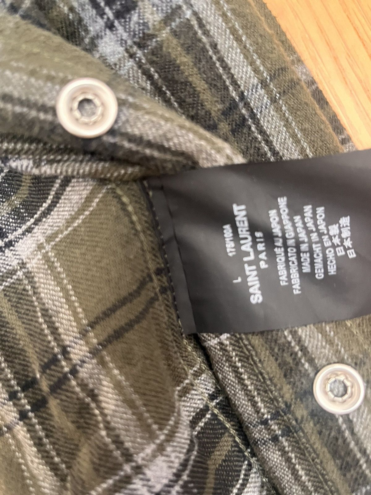 Vintage Saint Laurent flannel shirt Size US L / EU 52-54 / 3 - 3 Thumbnail