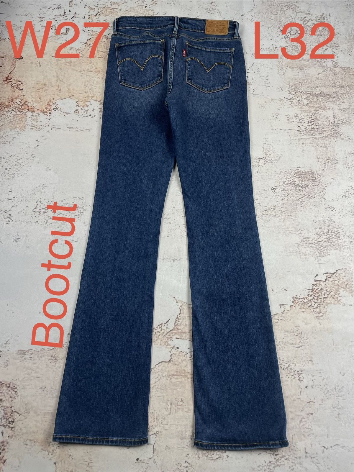 Levi's Levis W27 L34 715 Bootcut Jeans Slim Fit Blue Classic Denim Size 27" / US 4 / IT 40 - 1 Thumbnail