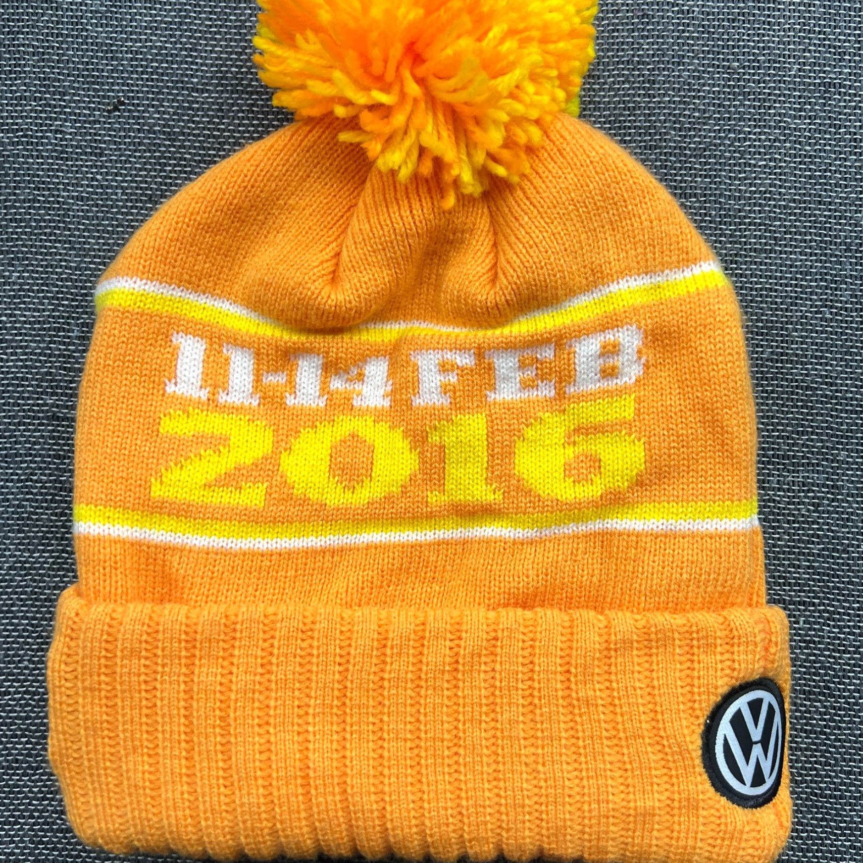 Vintage WRC 2016 NEH Rally Sweden Beanie Hat One Size FIA World Rally Orange Unisex Adults Beanie - Neh, Acrylic Knit, Thermal, Stretch, Solid Pattern Size ONE SIZE - 2 Thumbnail