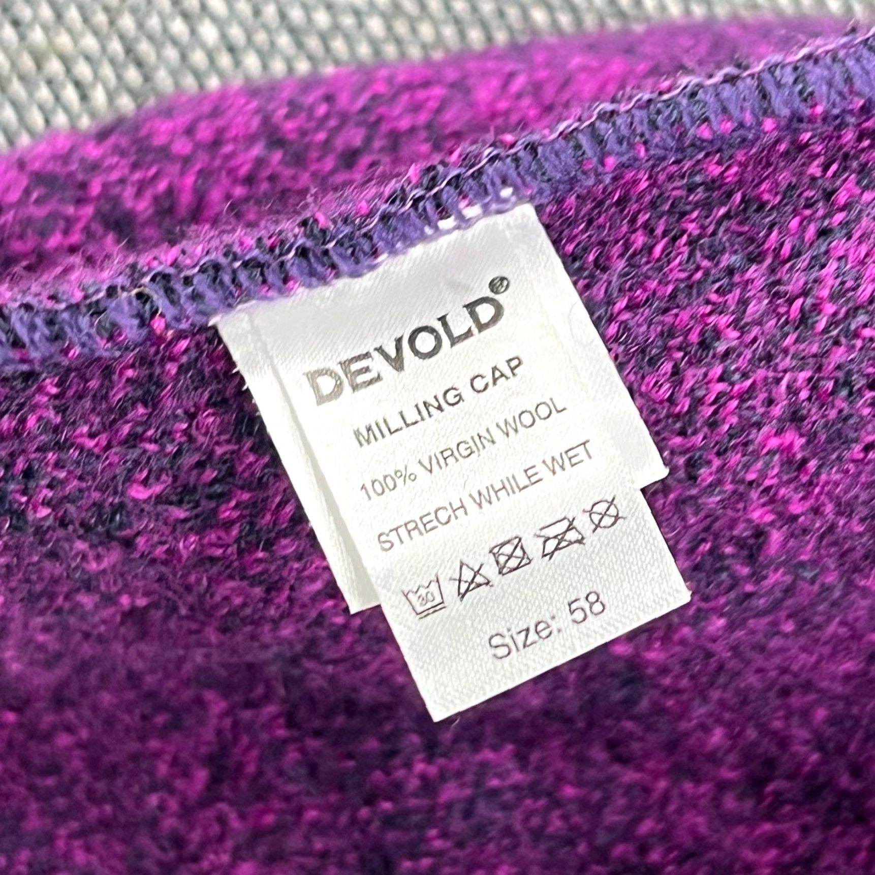 Vintage VINTAGE Devold Milling Beanie Hat Cap Size 58 Purple 100% Virgin Wool Beanie Wool Unisex Adults Mens Womens 58 Purple Morning - Size ONE SIZE - 4 Thumbnail