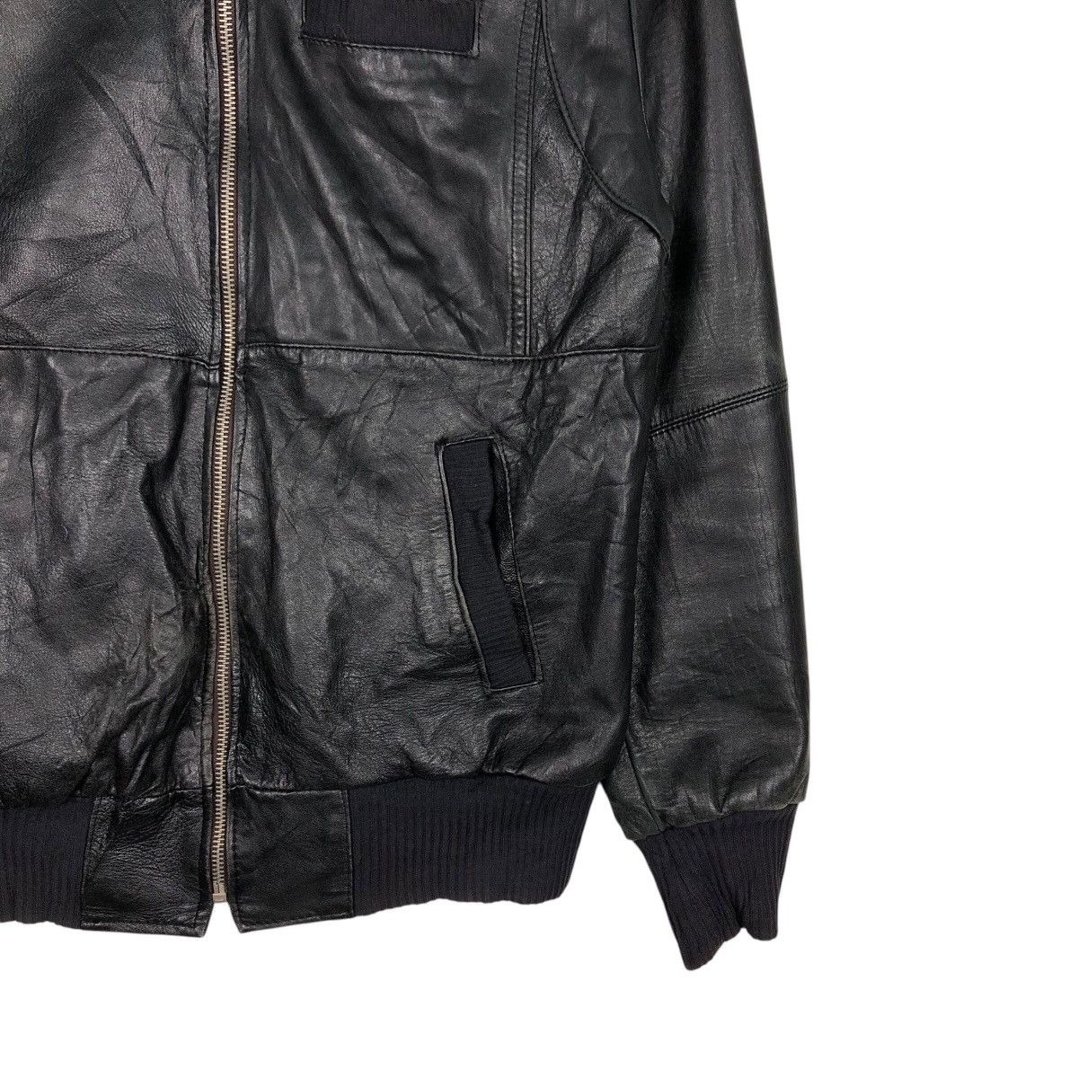 Japanese Brand 📌Vintage Genuine Leather Jacket Unknown Brand Issey Miyake Size US M / EU 48-50 / 2 - 6 Thumbnail