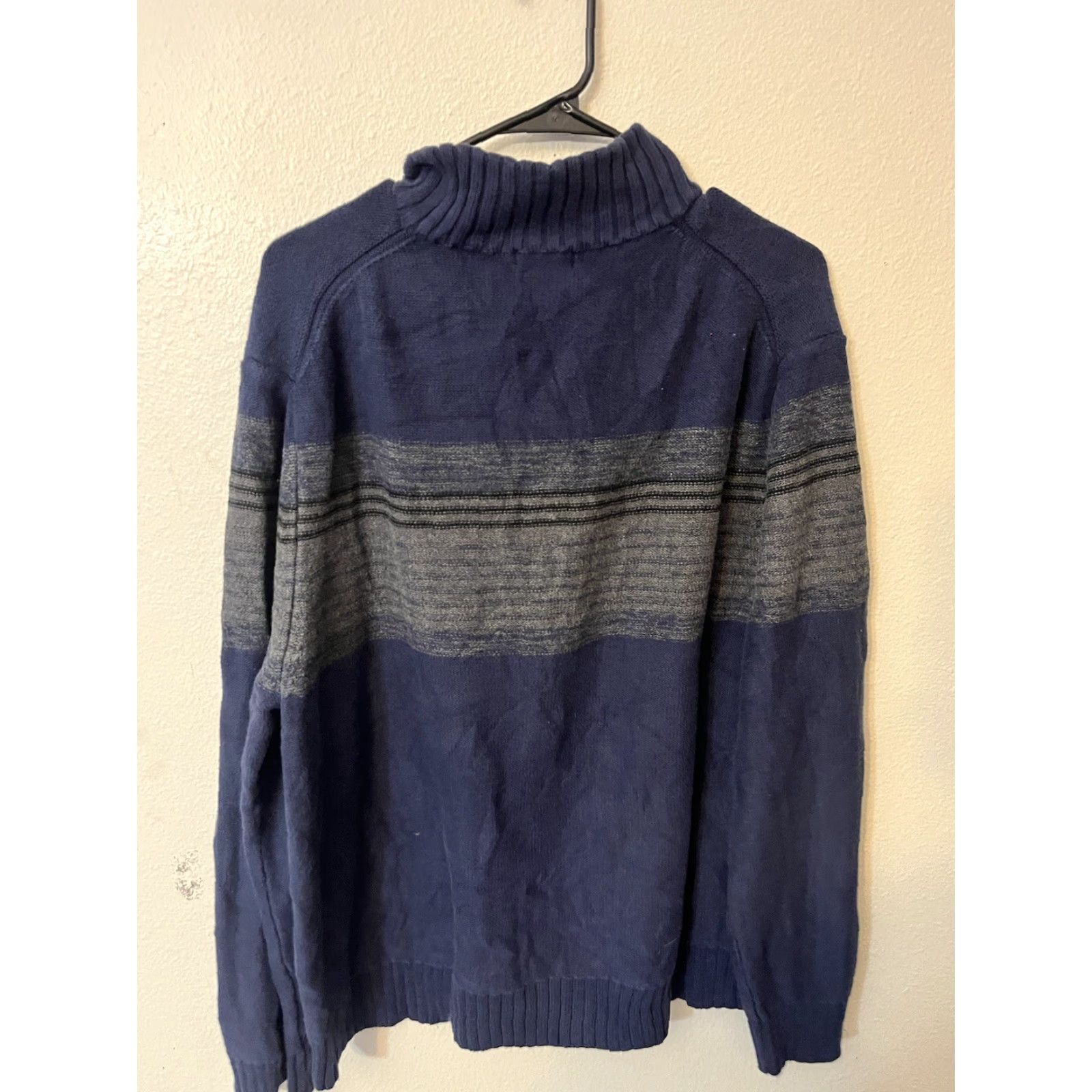 Calvin Klein CALVIN KLEIN VINTAGE Sweater 1/4 Zip Mock Neck 2XL Blue Mens Size US XXL / EU 58 / 5 - 2 Thumbnail