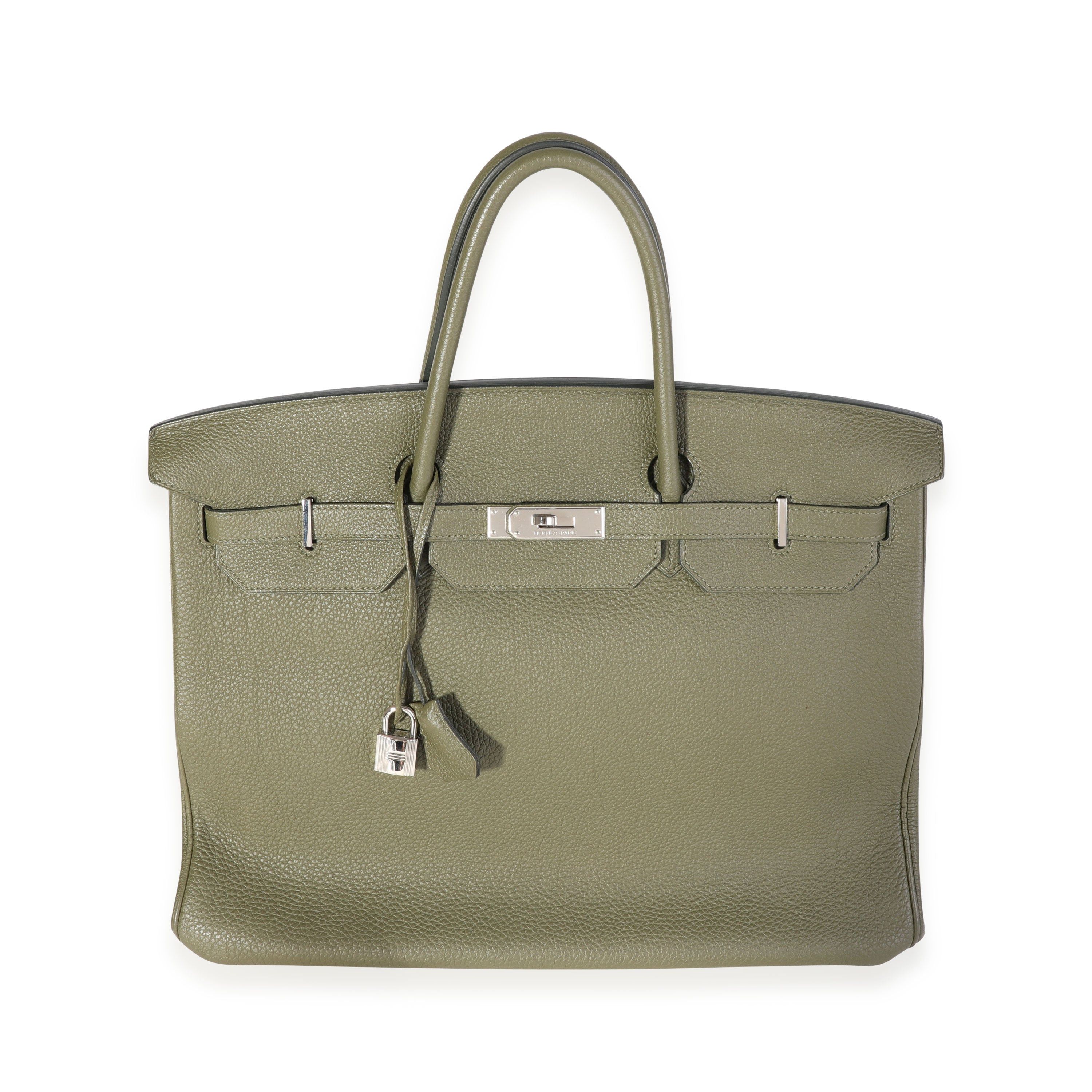 image of Hermes Vert Veronese Togo Birkin 40 Phw in Red, Women's