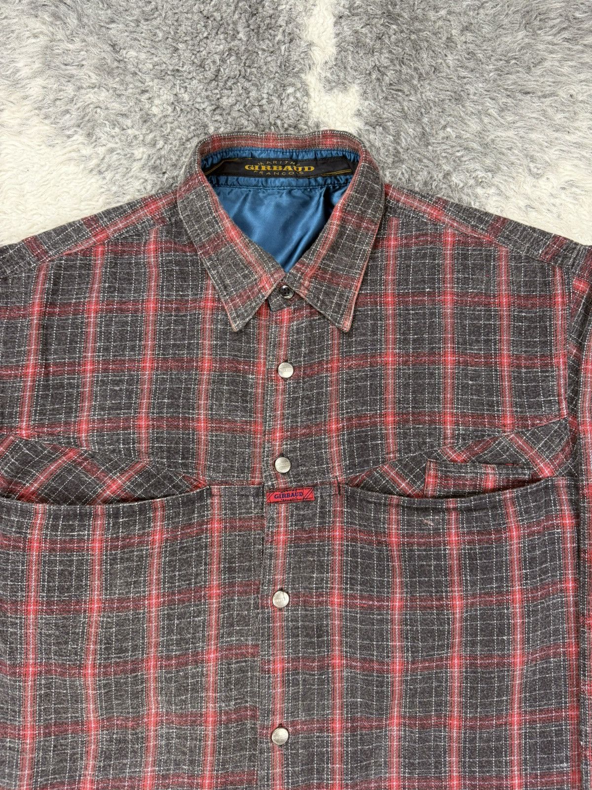 Marithe + Francois Girbaud Vintage MFG Shadow Plaid Tartan Rare Pockets Baggy Flannel Size US XL / EU 56 / 4 - 7 Thumbnail