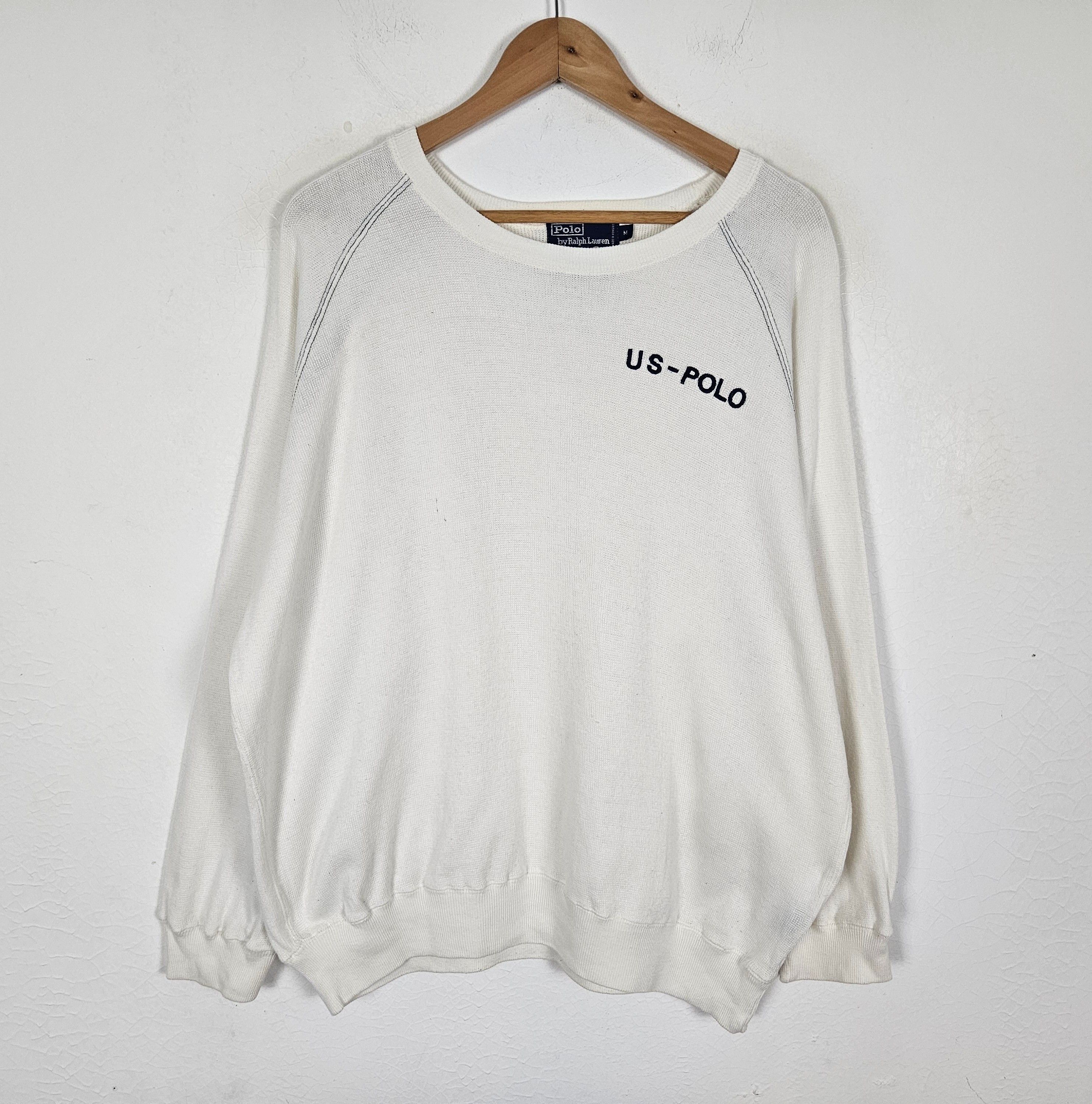 Polo Ralph Lauren Vintage Polo Ralph Lauren US-POLO Sweatshirt Size US M / EU 48-50 / 2 - 2 Thumbnail