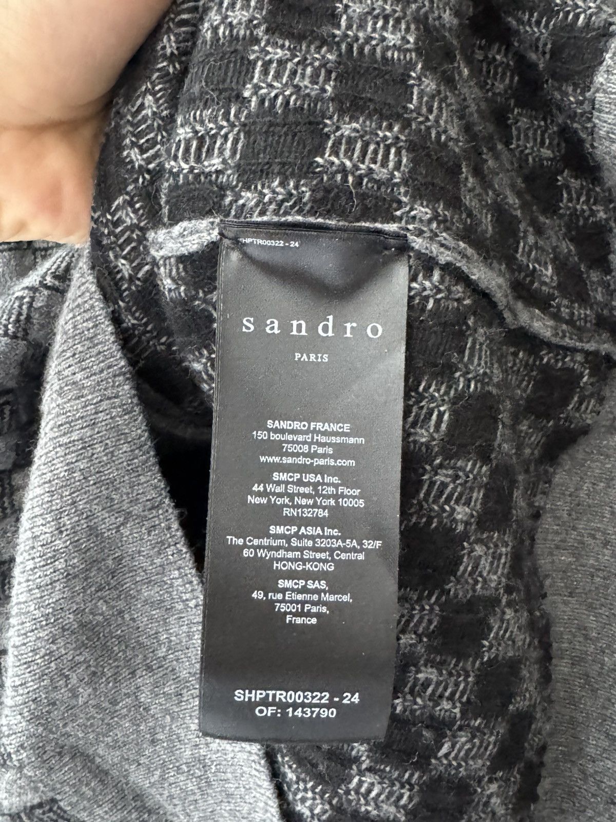 Sandro Sandro Paris Italian Yarn Blend Knit Check Cardigan Size US M / EU 48-50 / 2 - 5 Thumbnail
