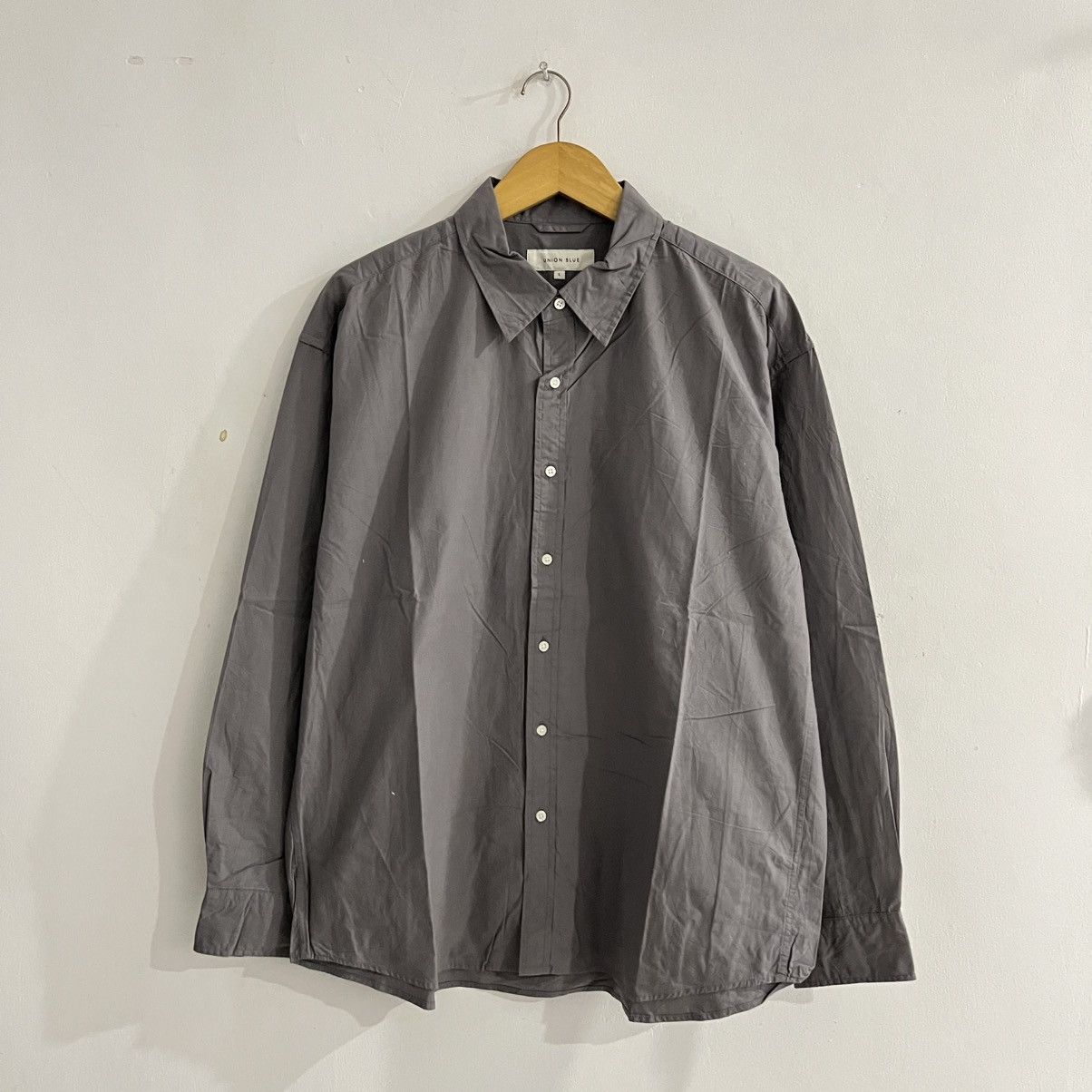 Japanese Brand union blue - basic longsleeve shirt Size US L / EU 52-54 / 3 - 1 Thumbnail