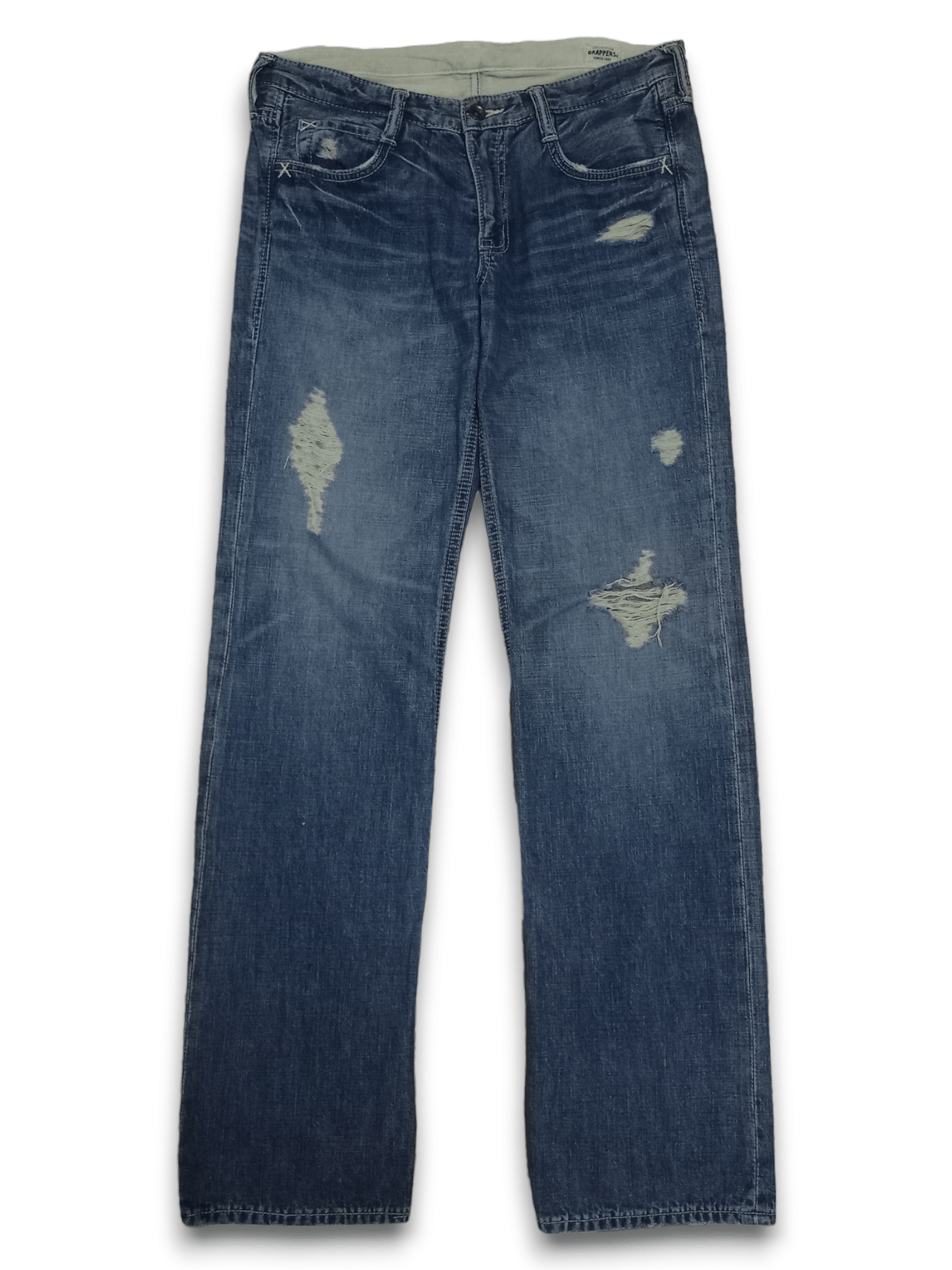 Image of Distressed Denim x Union Made Vintage Union Made Distressed Loose Jeans in Blue (Size 31)