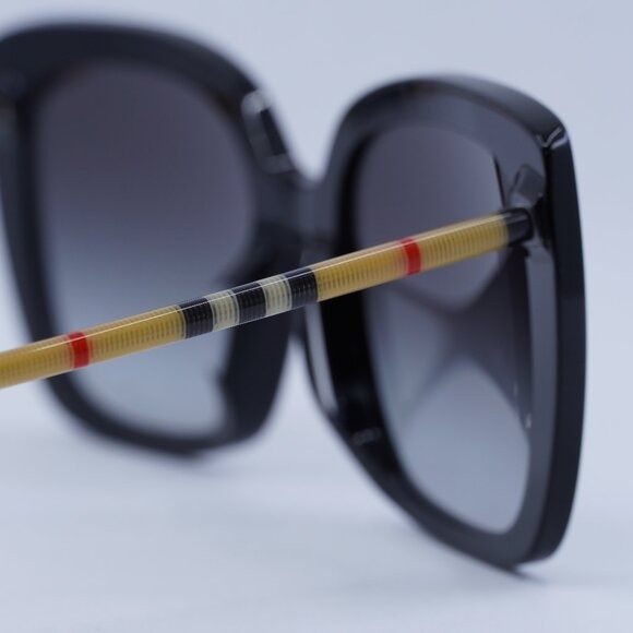 Burberry Burberry BE4323F 38538G Sunglasses Black/Brown Square Frame Size ONE SIZE - 11 Thumbnail