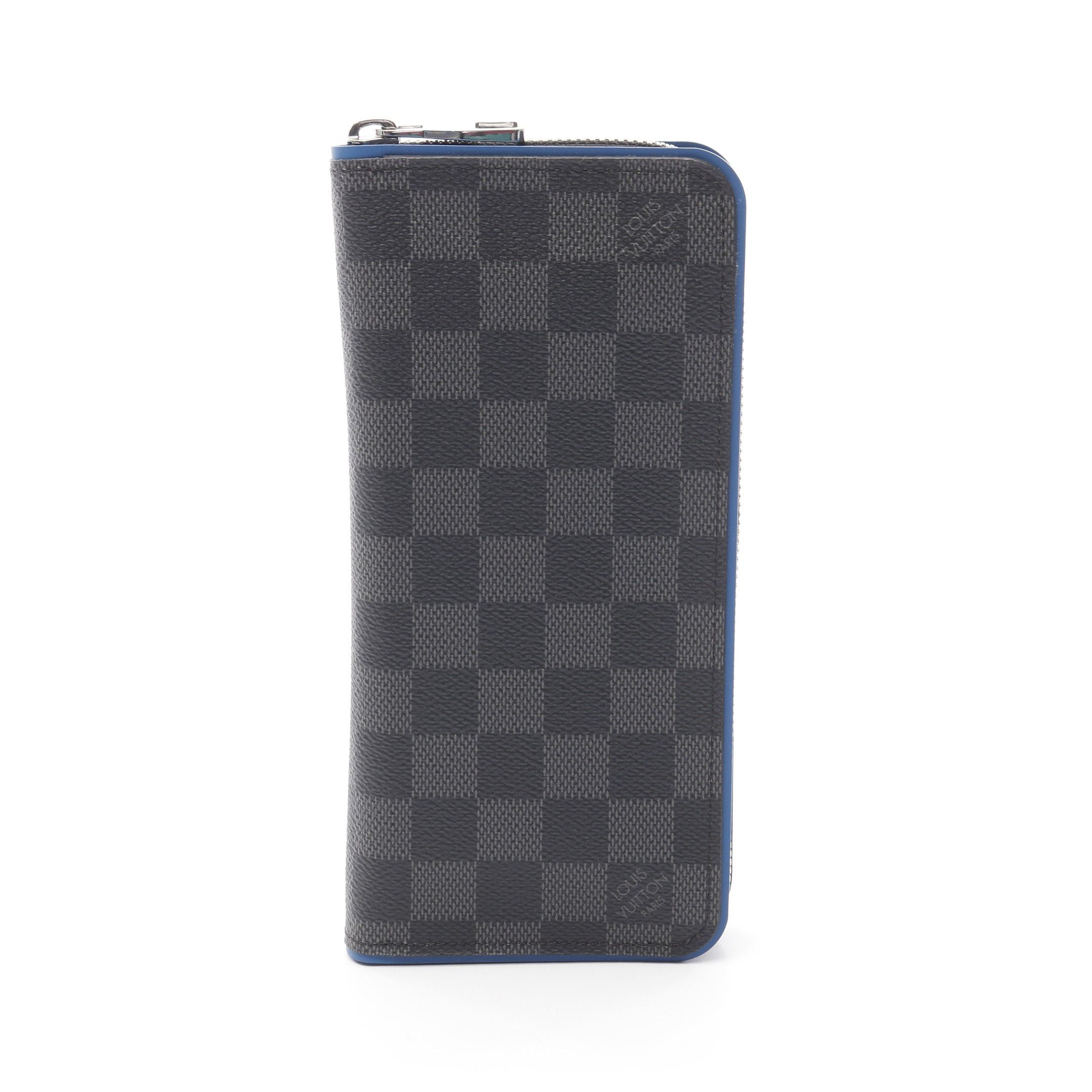 Louis Vuitton Louis Vuitton Zippy Wallet Vertical Damier Graphite Round Zipper Long Black Blue Size ONE SIZE - 1 Thumbnail