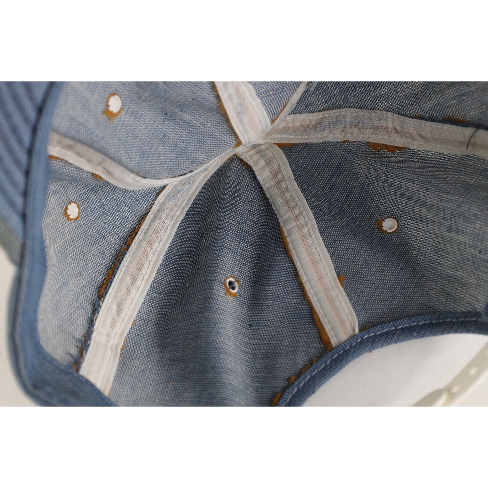 Caterpillar Deadstock Vintage 70s Caterpillar Cat Spell Out Chambray Hat Size ONE SIZE - 11 Thumbnail