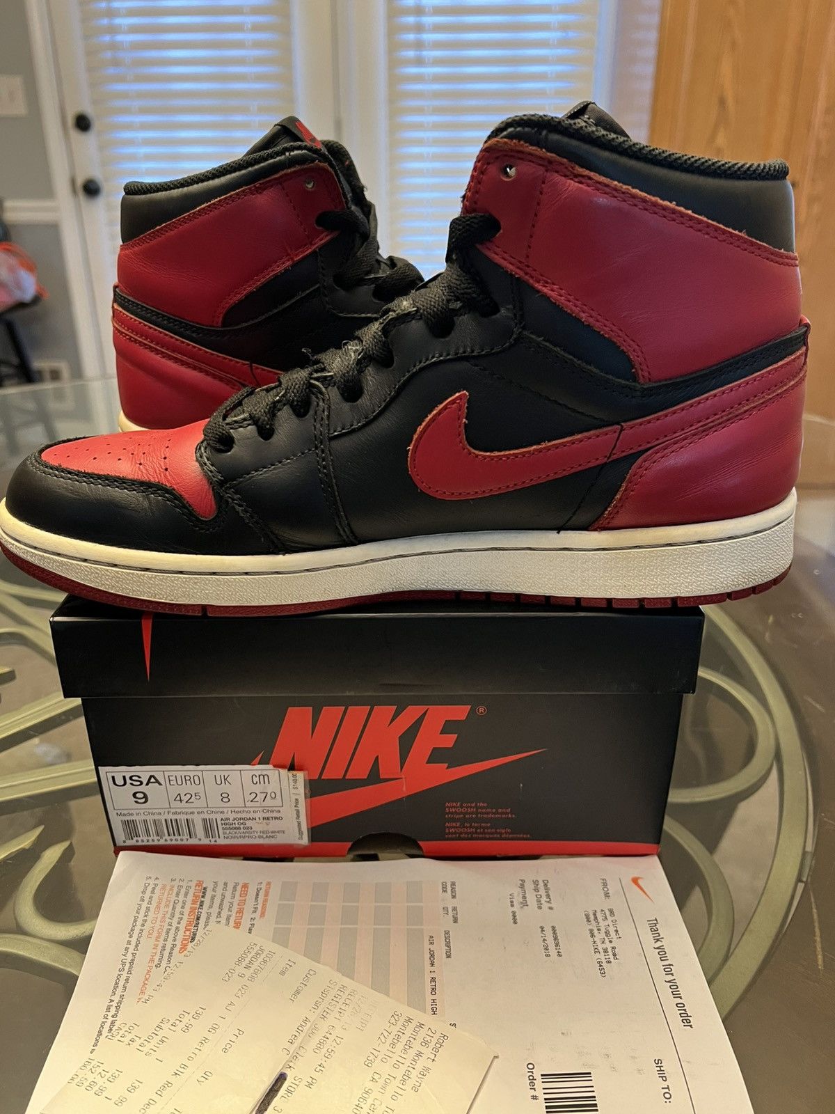 Jordan Brand Jordan 1 Retro High OG “Bred” 2013 Size US 9 / EU 42 - 7 Thumbnail