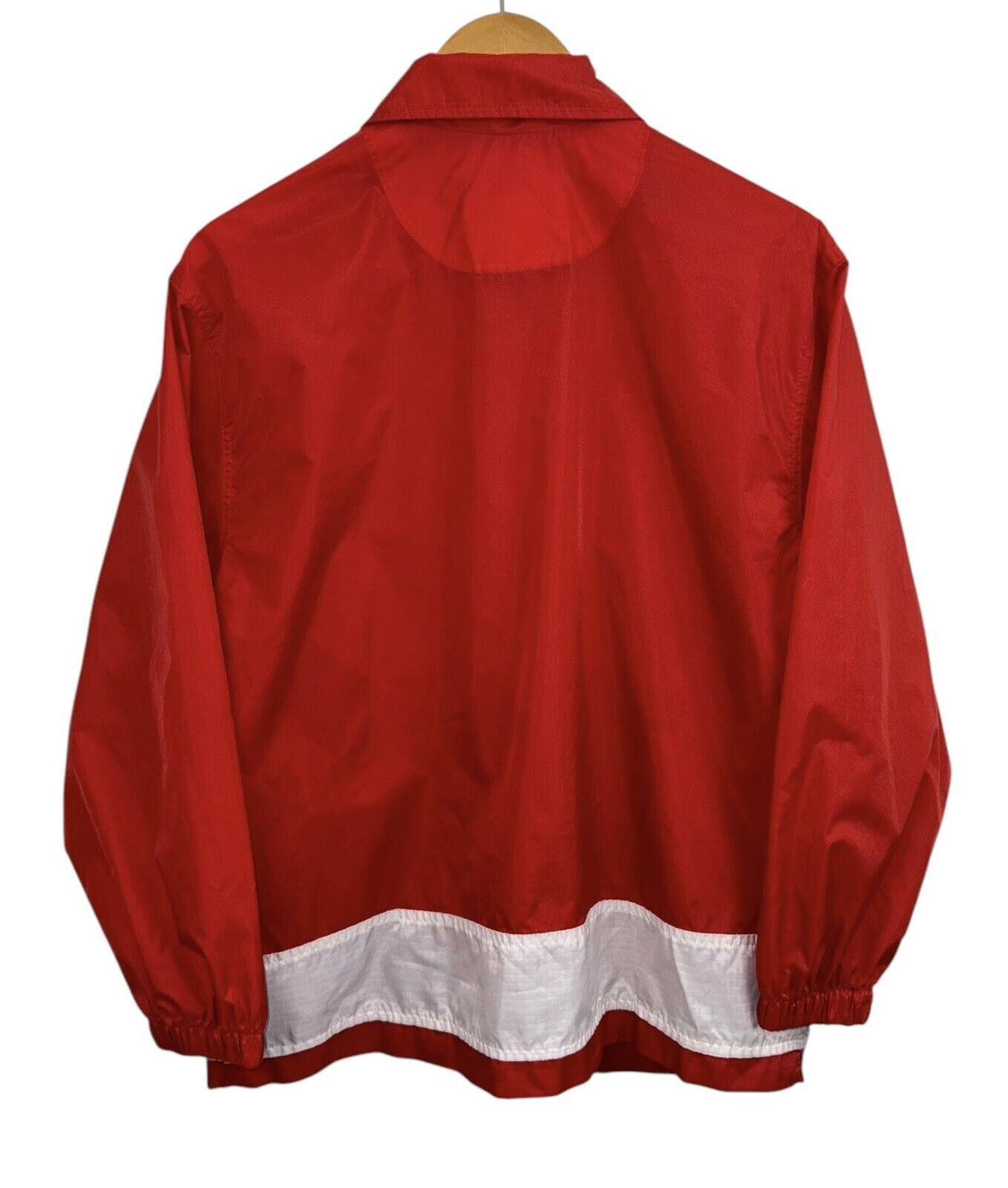 Nike Vintage Nike Team 90s Red Full Zip Windbreaker Jacket Kids L Size ONE SIZE - 2 Thumbnail