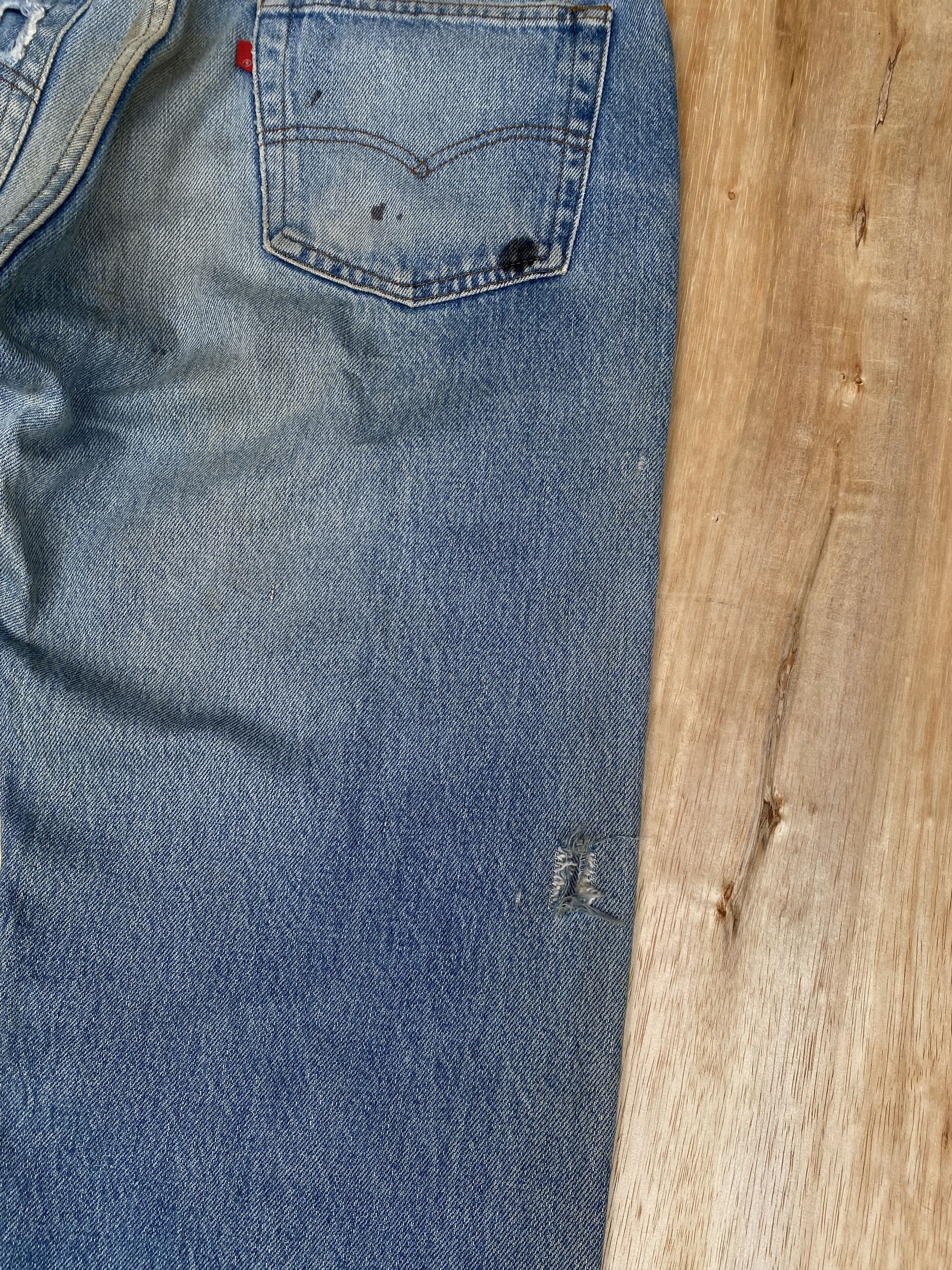 Levi's × Vintage Vintage 70s Levis 501 Single R Distressed dirty stonewash Size US 32 / EU 48 - 11 Thumbnail