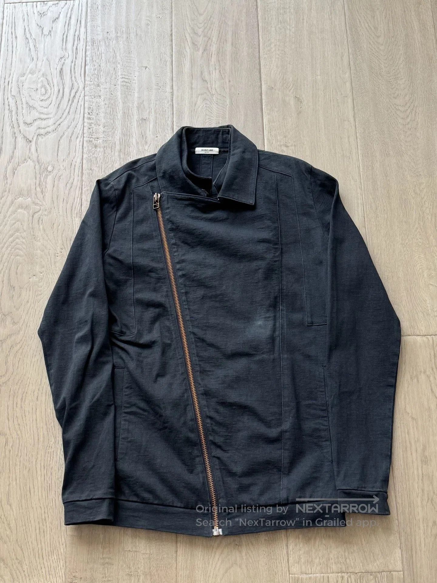 Helmut Lang Helmut Lang Diagonal Zip Biker Jacket. Size US S / EU 44-46 / 1 - 1 Thumbnail