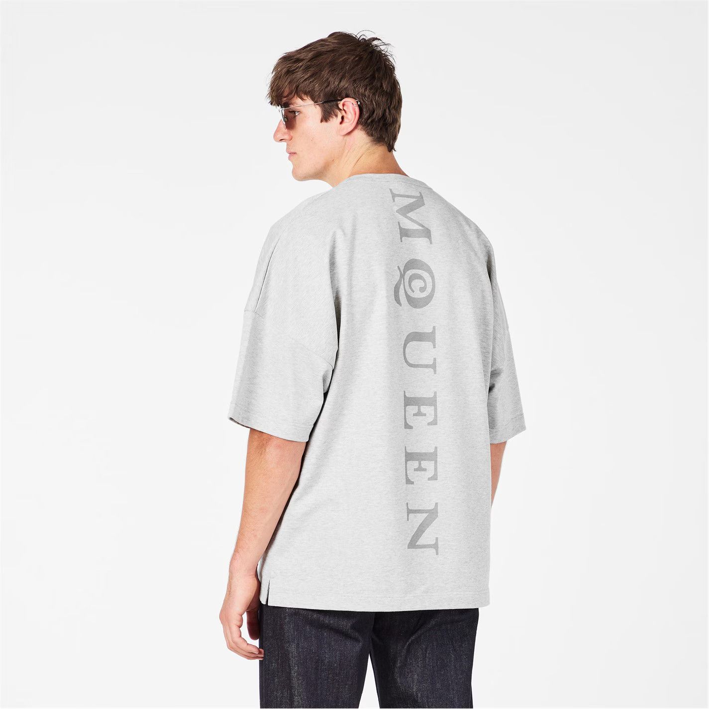 Alexander McQueen o1g2r1mq0326 Cotton Oversized T-Shirt in Grey Size US M / EU 48-50 / 2 - 3 Thumbnail