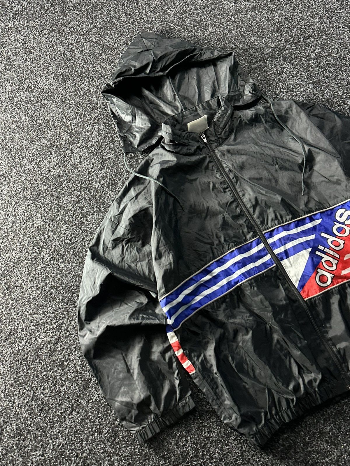 Adidas × Vintage 🚨 RARE ADIDAS 90S vintage windbreaker BIG LOGO Y2K hood Size US M / EU 48-50 / 2 - 2 Thumbnail