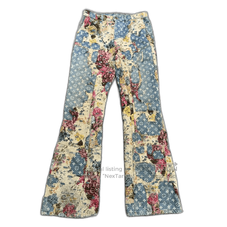 Louis Vuitton Louis Vuitton Floral Distressed Denim Pants. Size US 31 - 1 Thumbnail