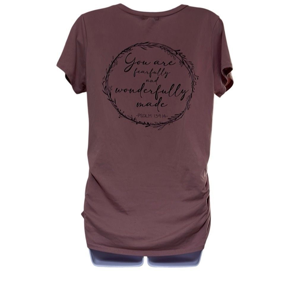 Other Ragdoll Womens Medium Maternity Pink Psalm 139.14 Wonderfull Size M / US 6-8 / IT 42-44 - 2 Thumbnail