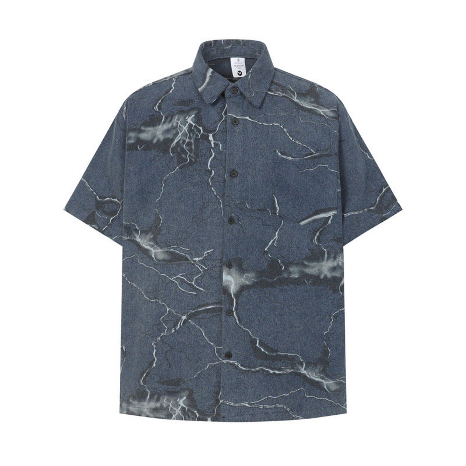 Other Marble-Print Short-Sleeve Denim Shirt Jacket Size US M / EU 48-50 / 2 - 1 Thumbnail