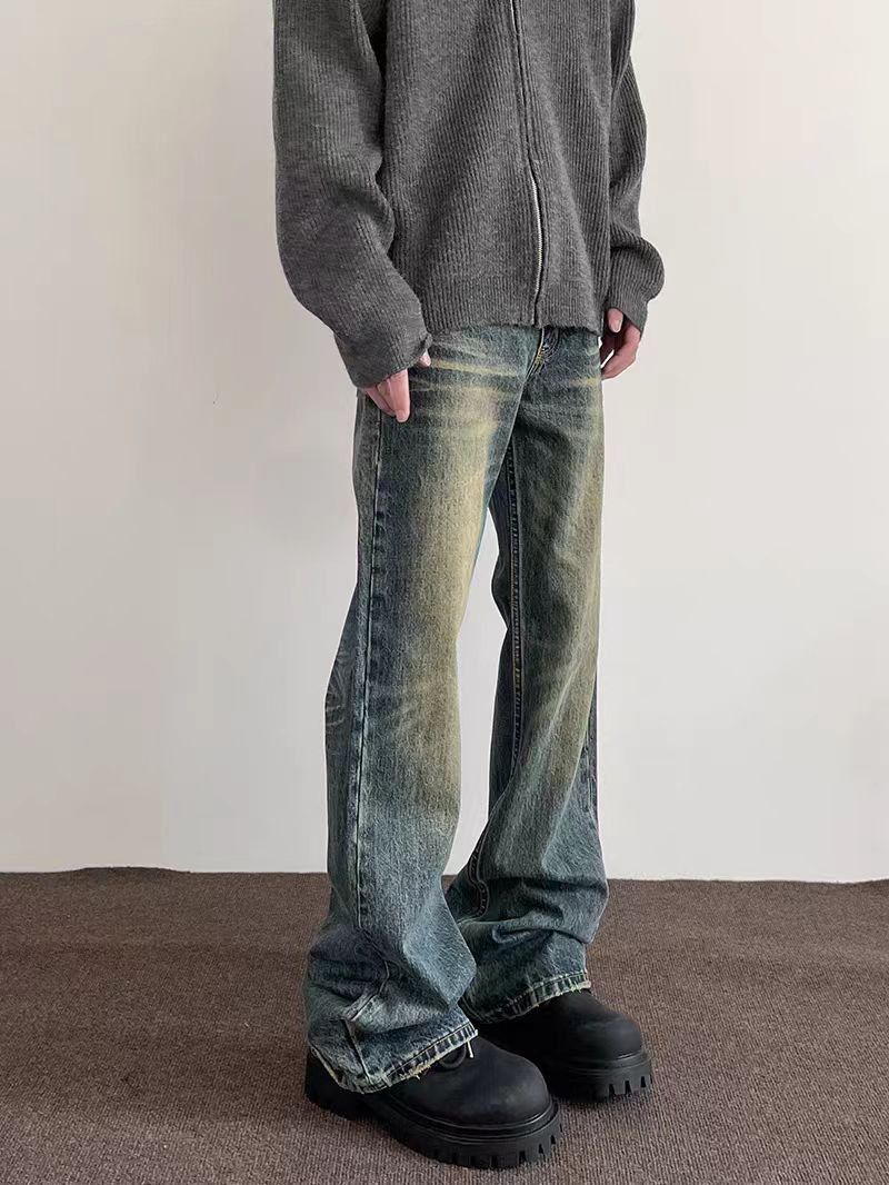 Japanese Brand × Jean High Street Vintage Washed Straight Leg Micro Flare Jeans Size US 29 - 1 Thumbnail